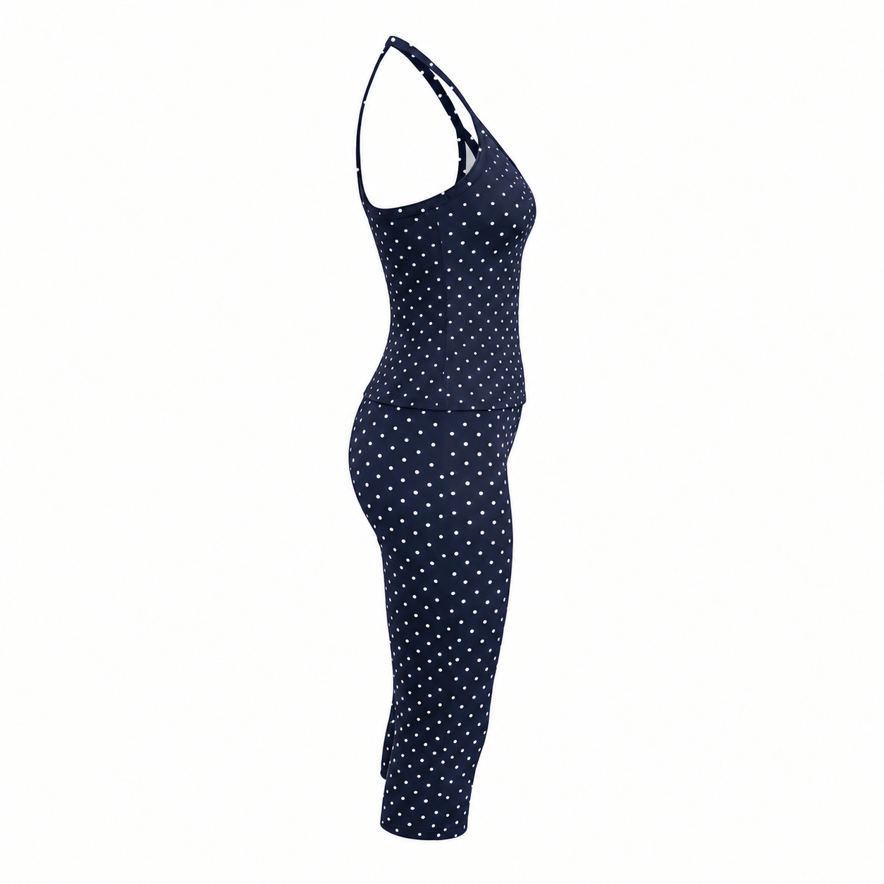 Polka Dot Spaghetti Strap 2 Piece Loungewear Set for Women