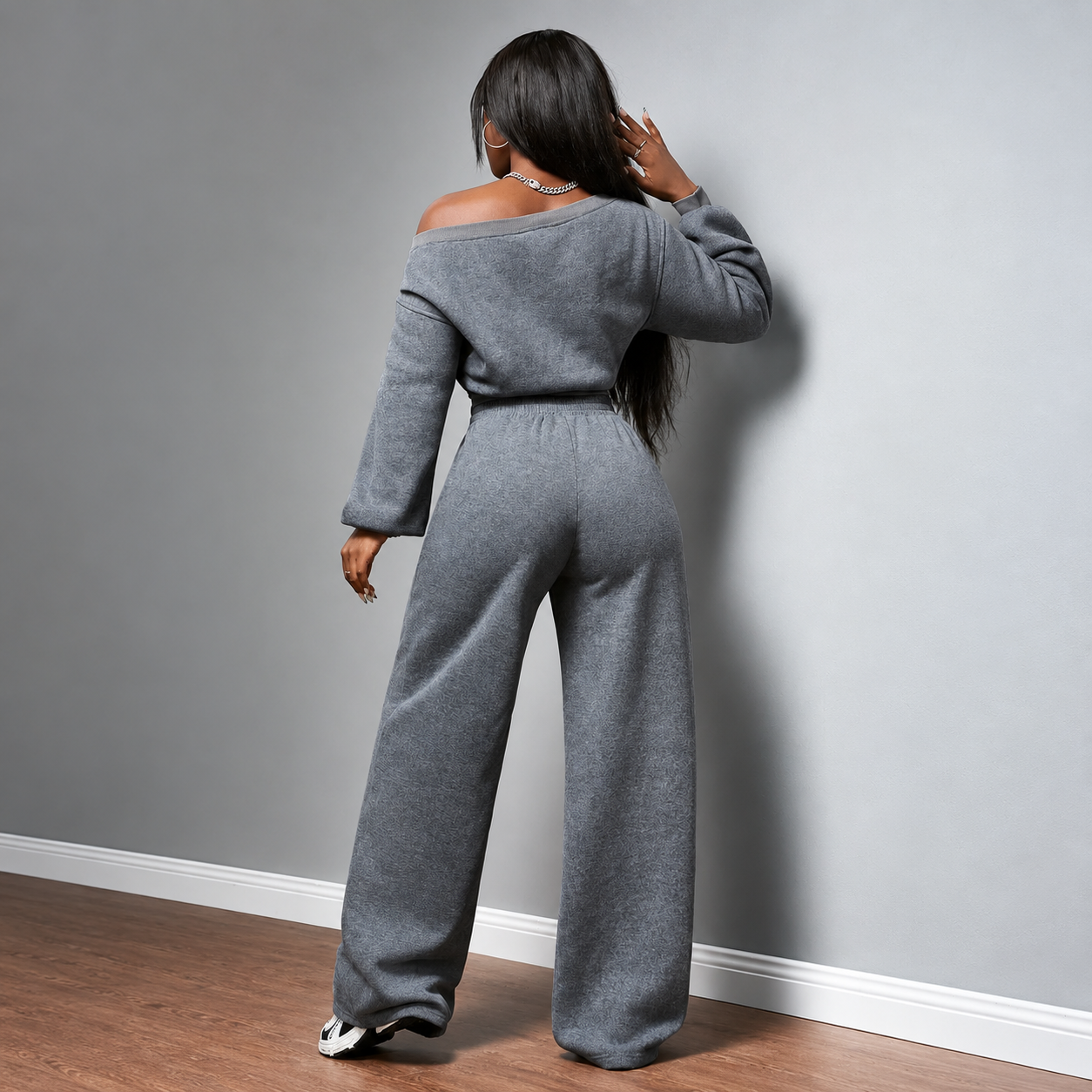 Athleisure Zip Top and Straight Sweatpants 2 Piece Lounge Set for Women
