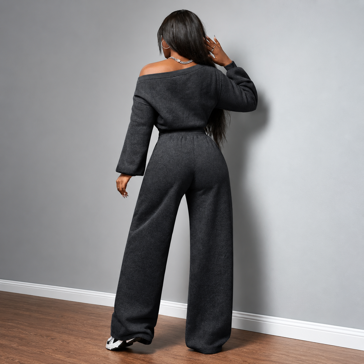 Athleisure Zip Top and Straight Sweatpants 2 Piece Lounge Set for Women