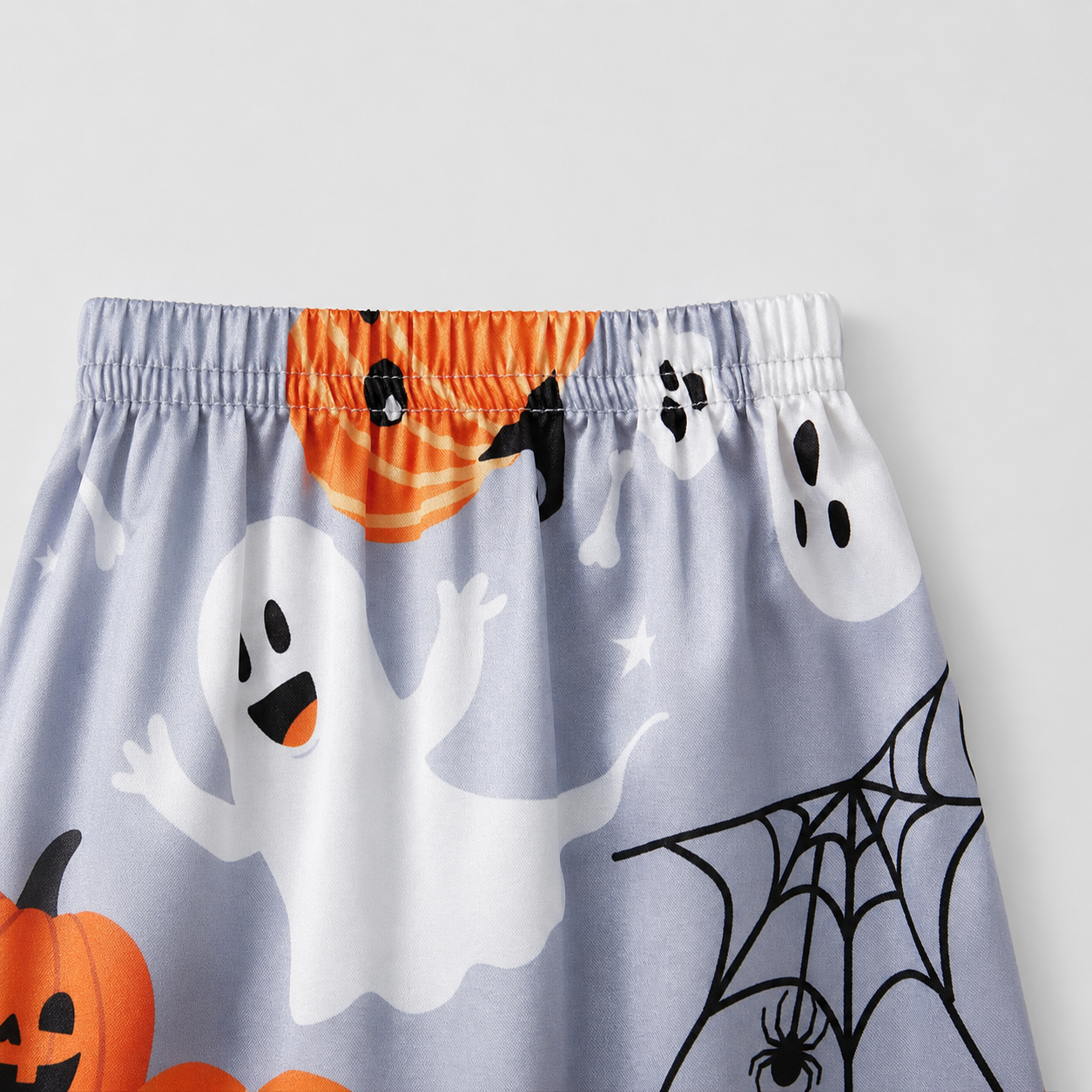 2 Piece Halloween Cartoon Print Shirt And Short Set For Women