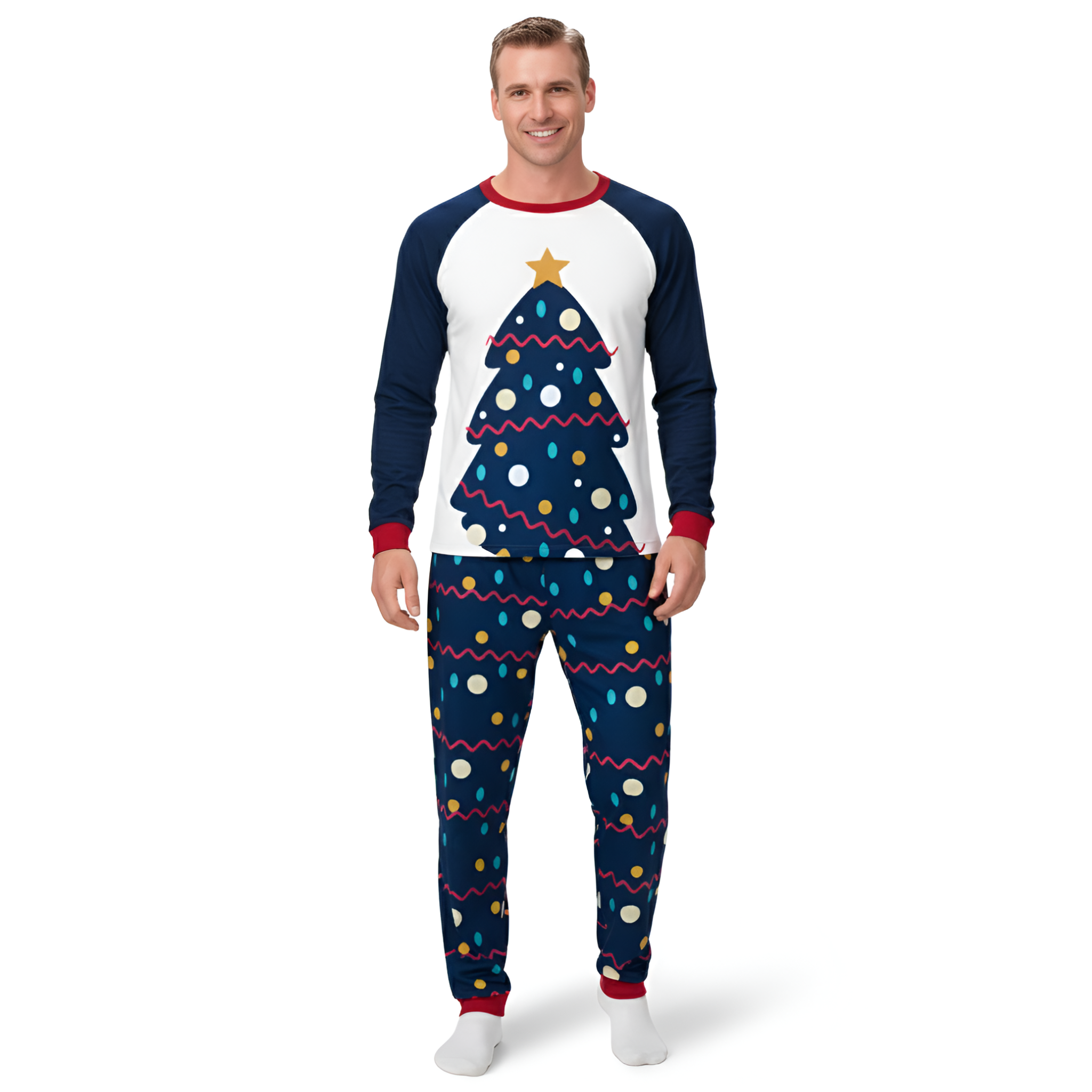 Christmas Family Matching Pajama Sets with Festive Print