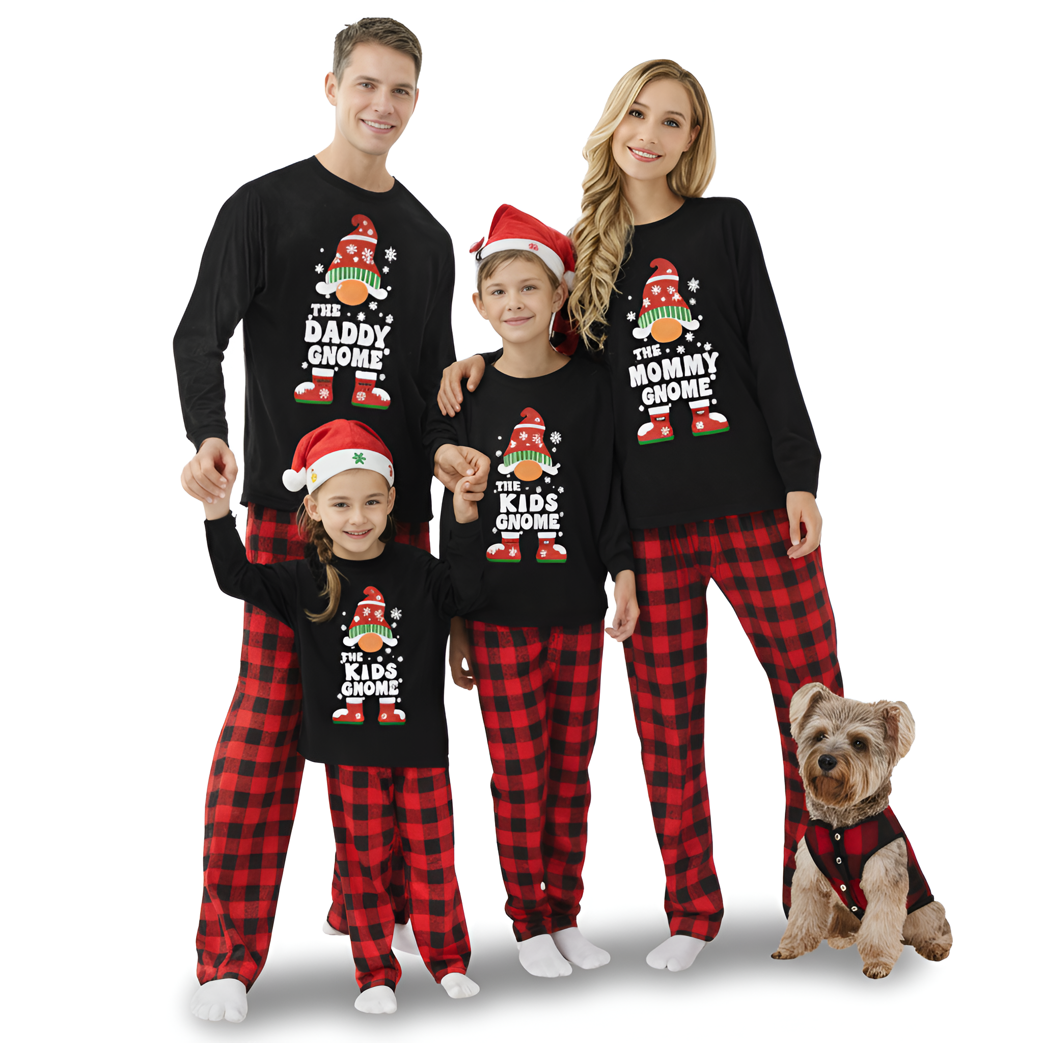 Christmas Gnome Graphic Family Matching Pajama Sets
