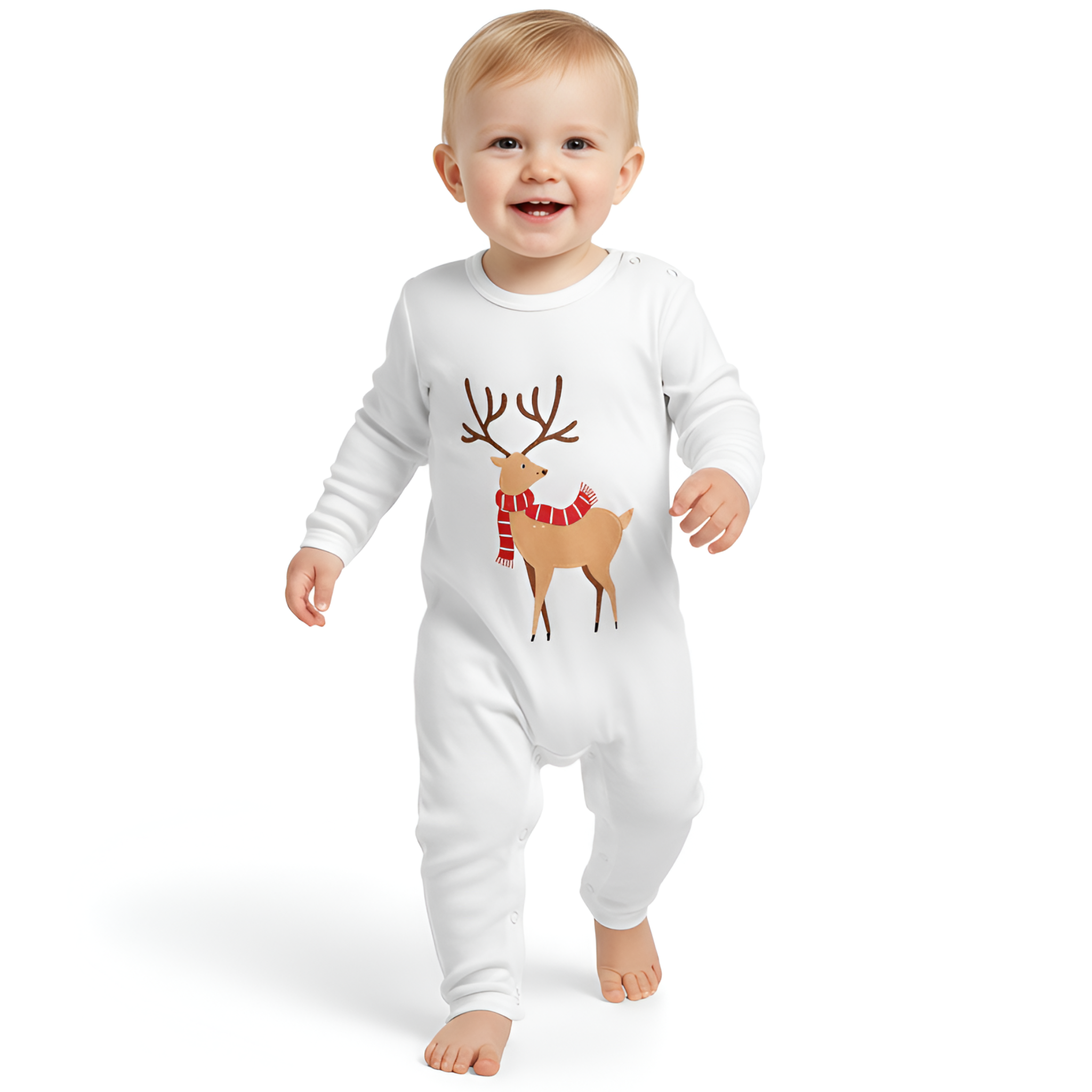 Classic Reindeer Plaid Family Christmas Pajama Set