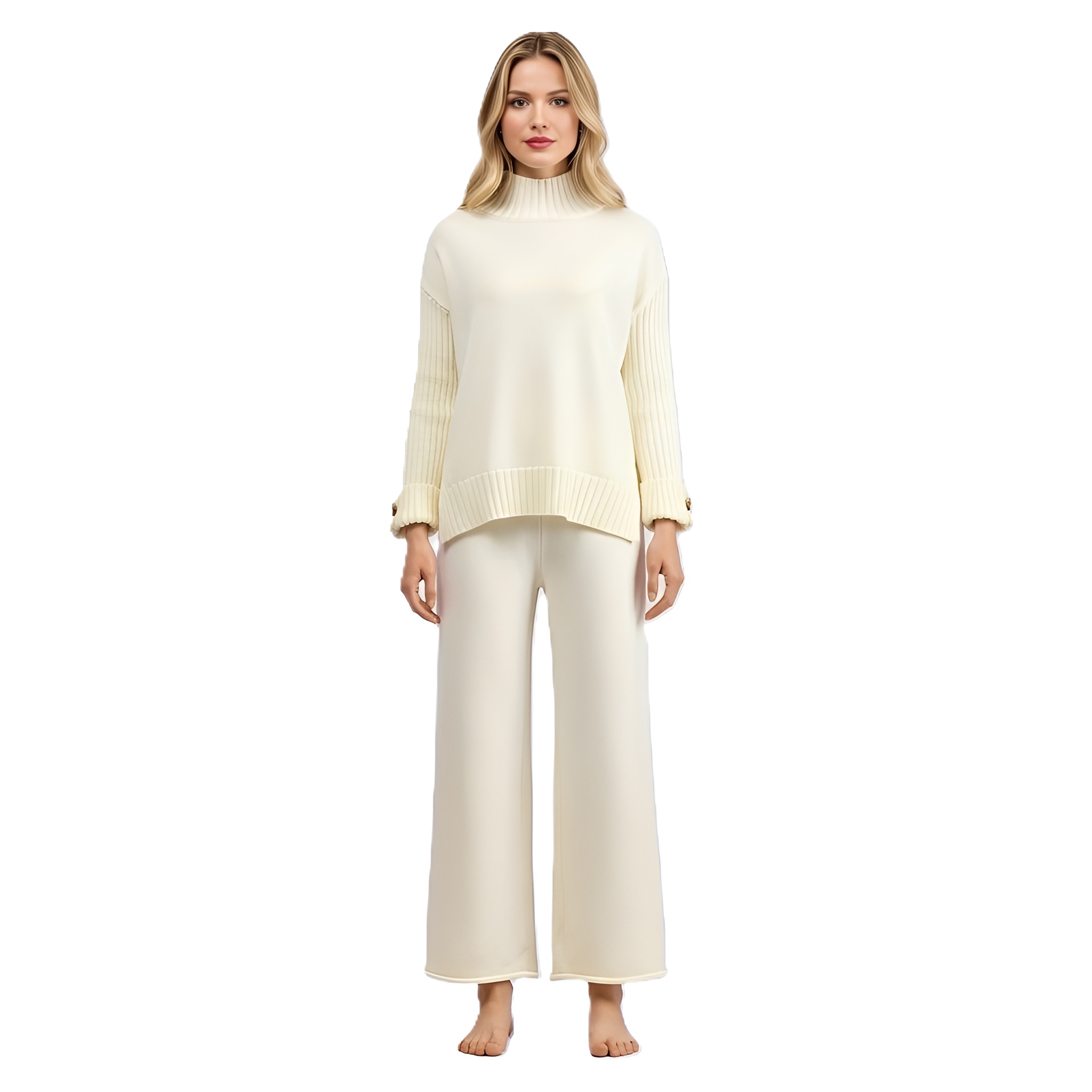 Knit Two Piece Winter Set Outfit