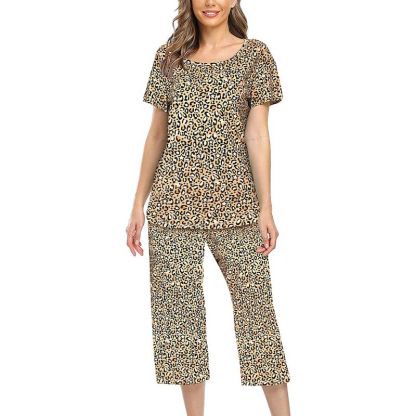 Sleepwear Tops With Capri Pants