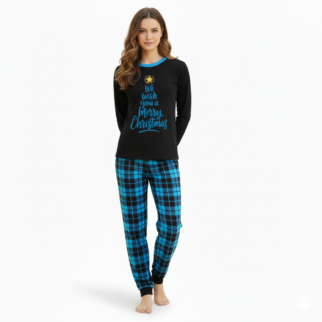 Festive Christmas All Over Print Matching Family Sleepwear Set