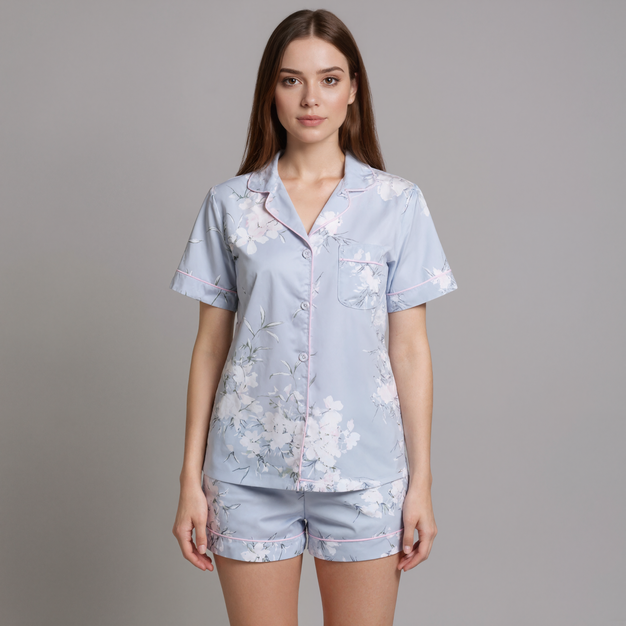 Floral Printed Summer Pajama Set