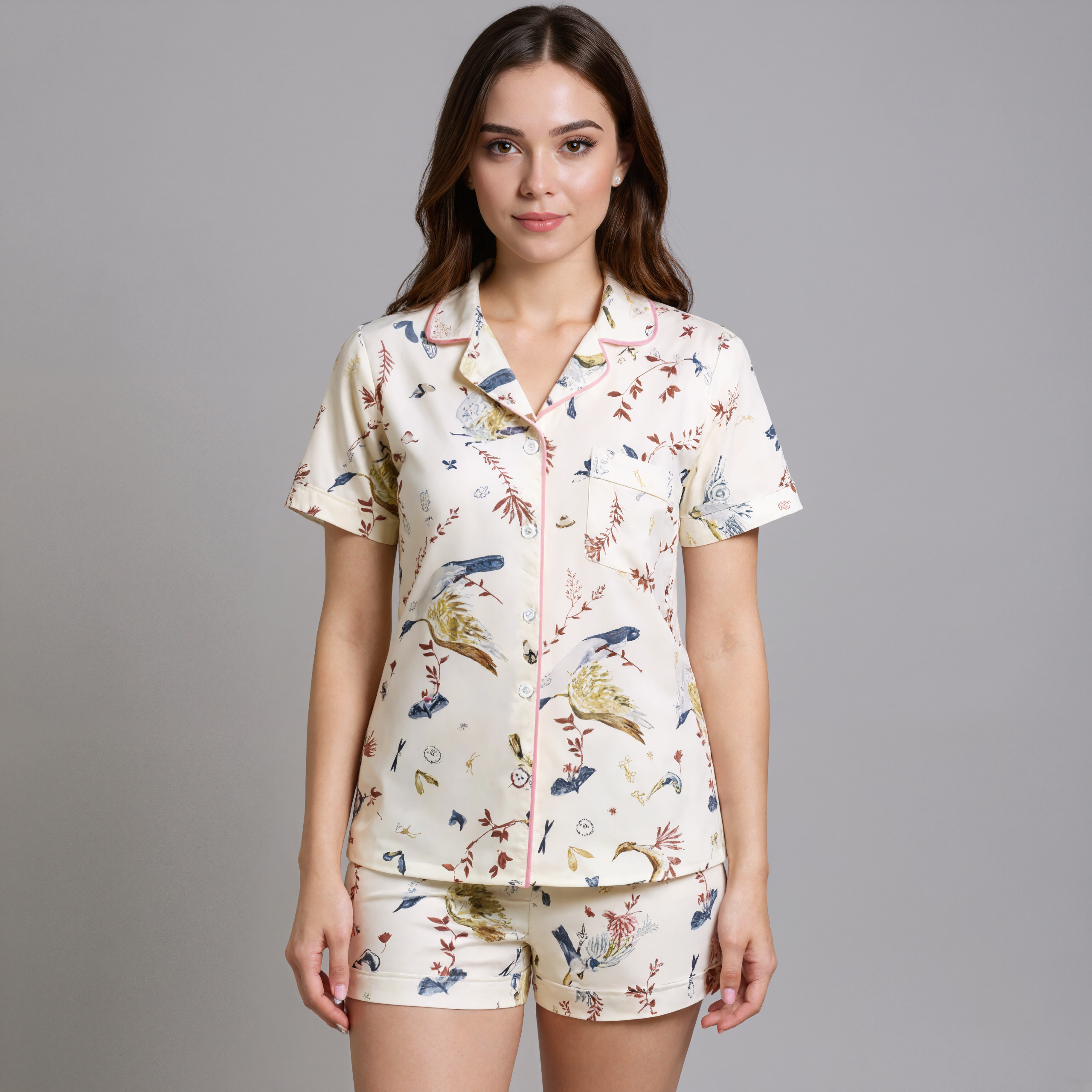 Floral Printed Summer Pajama Set