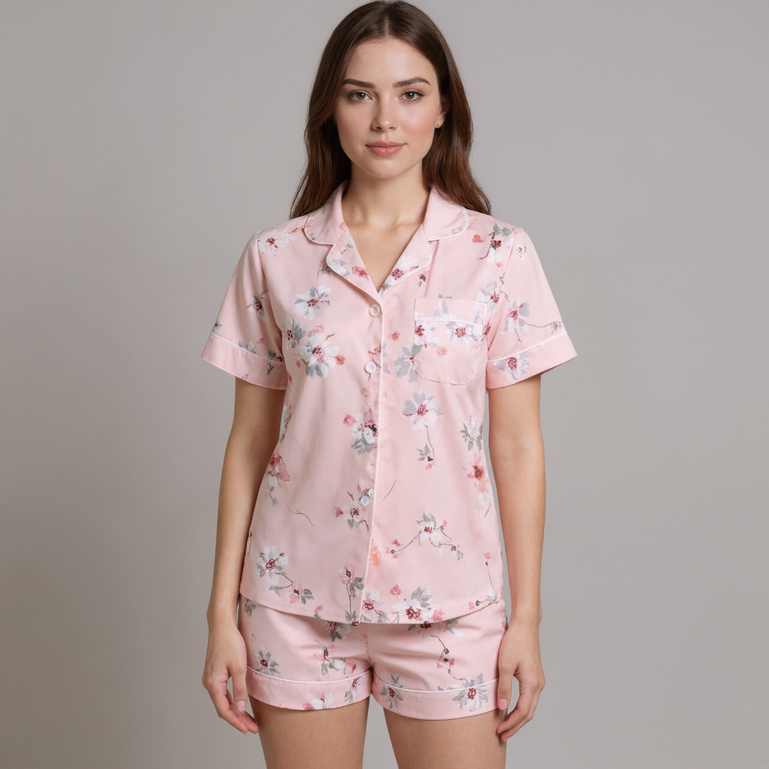Floral Printed Summer Pajama Set