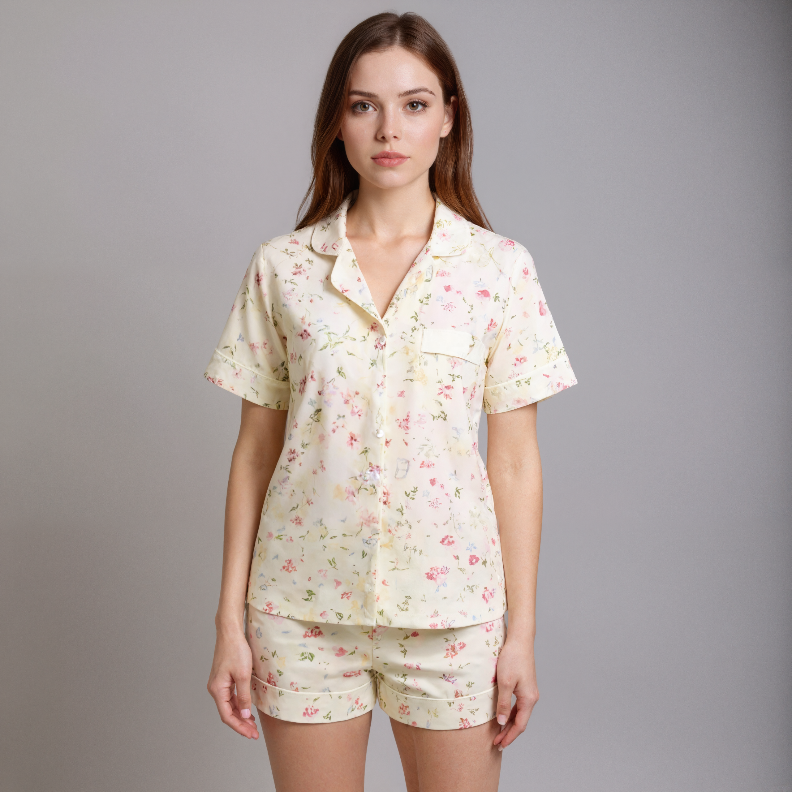Floral Printed Summer Pajama Set