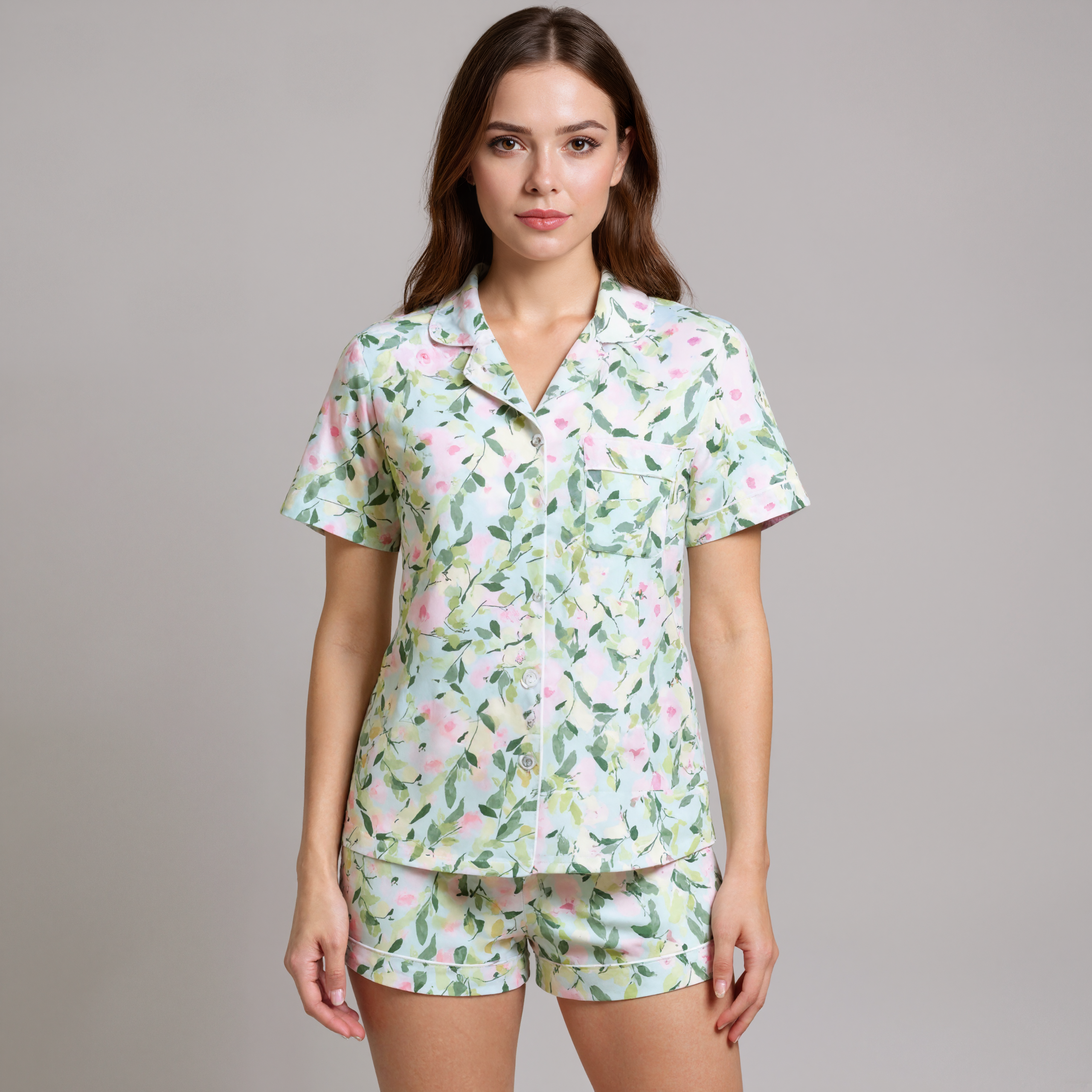 Floral Printed Summer Pajama Set