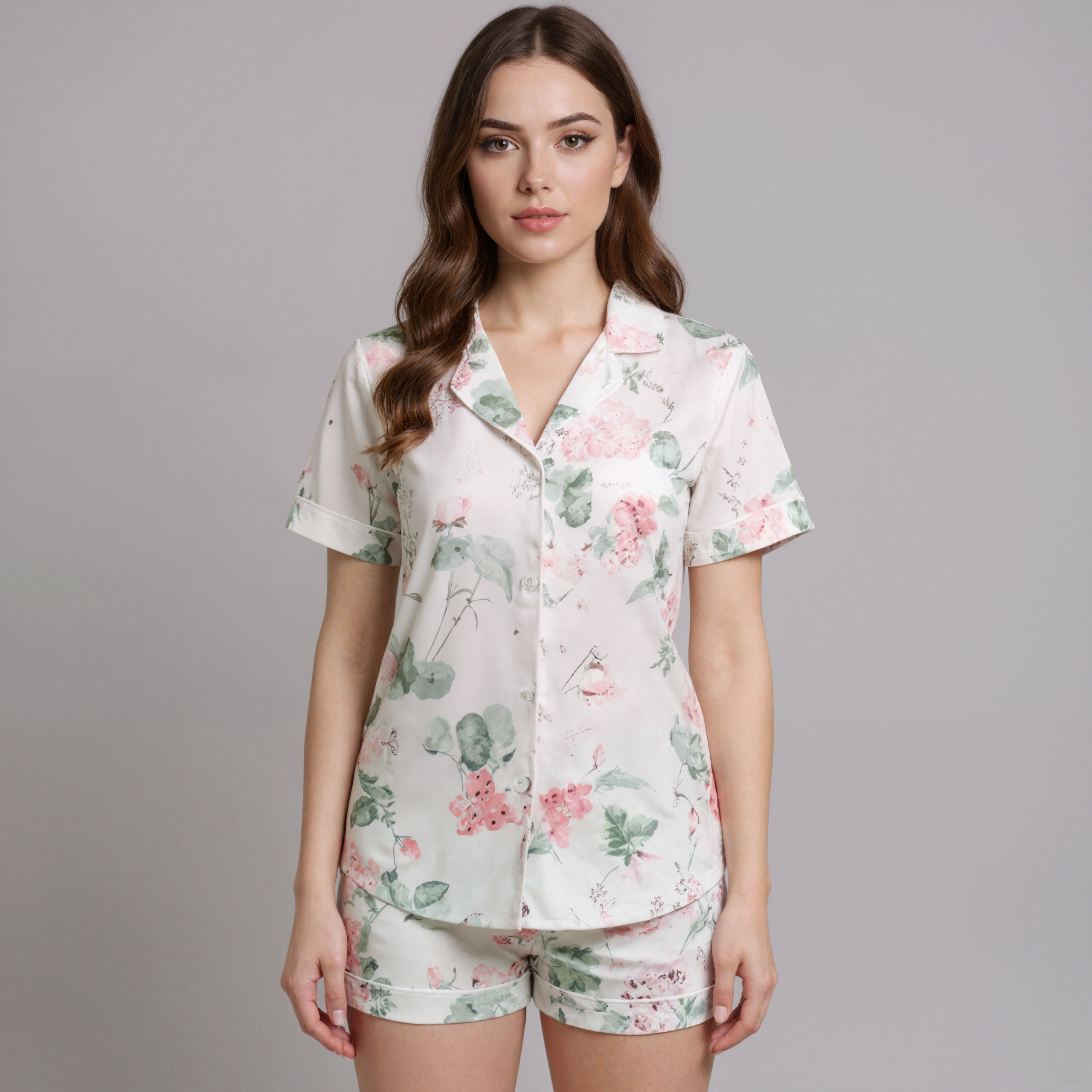 Floral Printed Summer Pajama Set