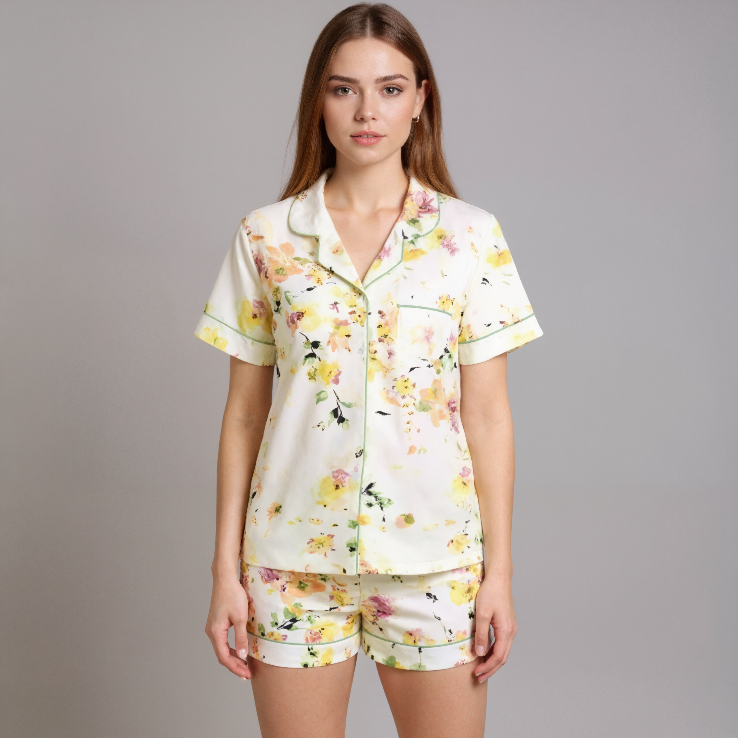 Floral Printed Summer Pajama Set