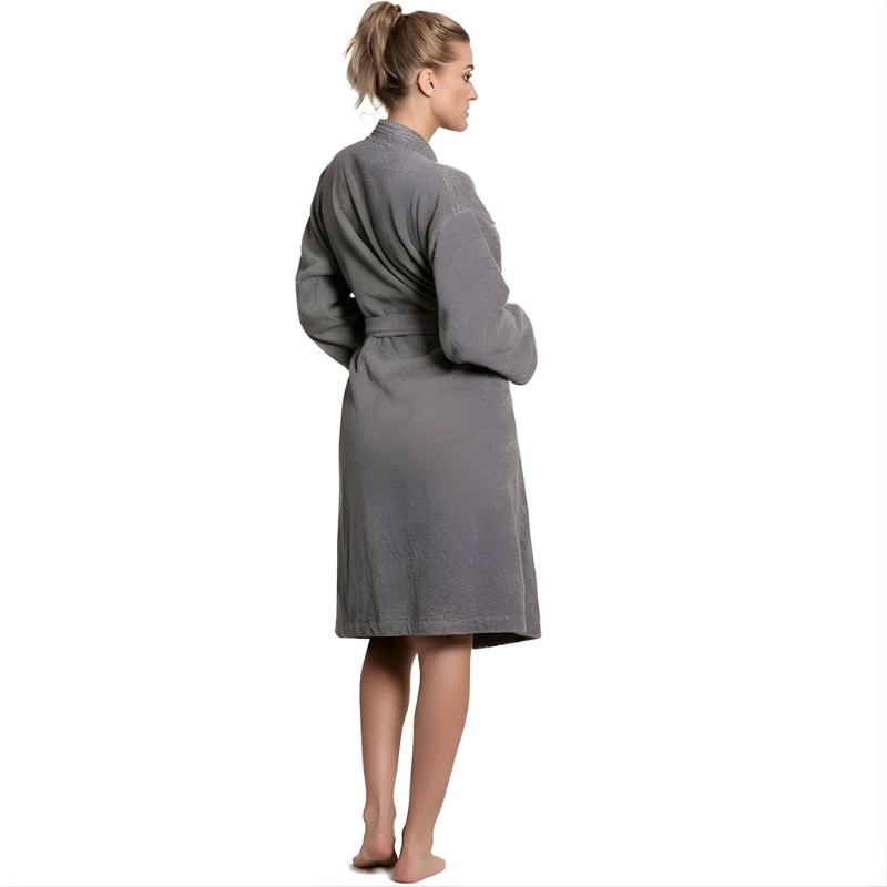 Soft Turkish Terry Cloth Kimono Design Bathrobe For Women