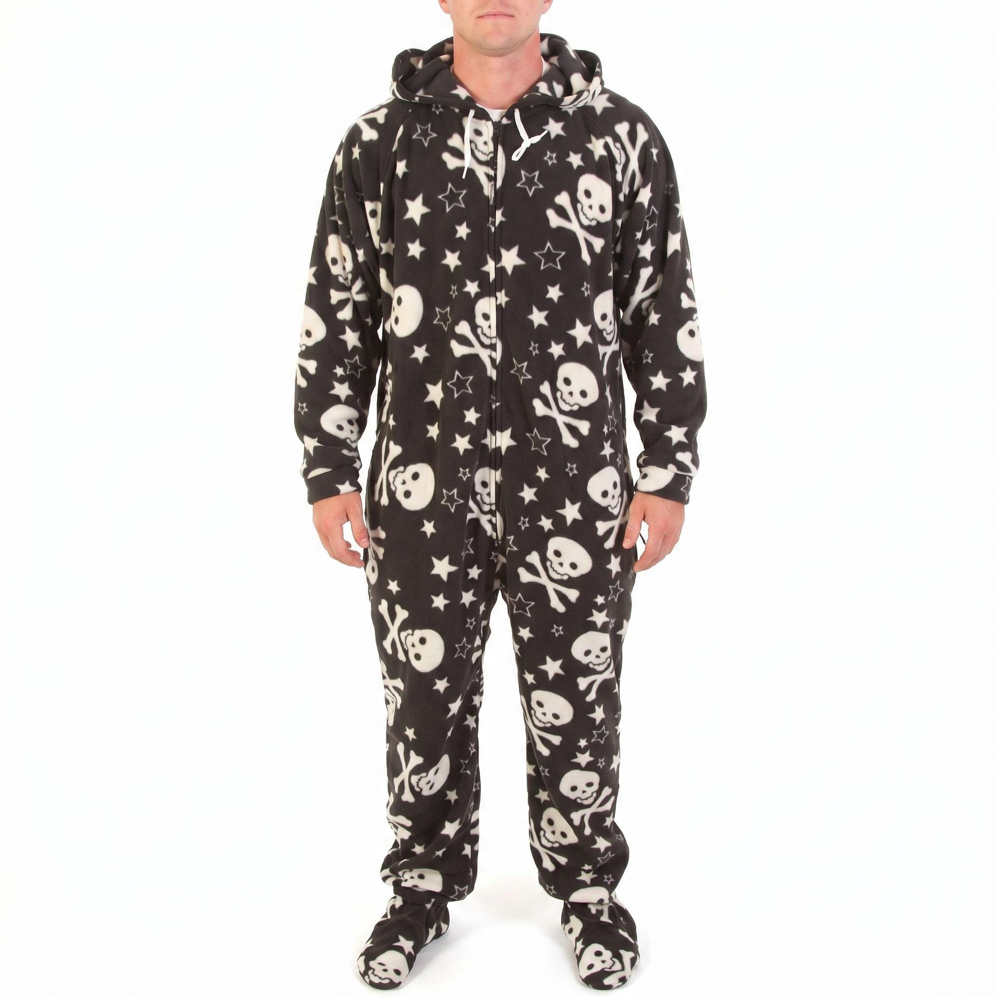 Hooded Fleece Lounge Pajama Onesie Jumpsuit
