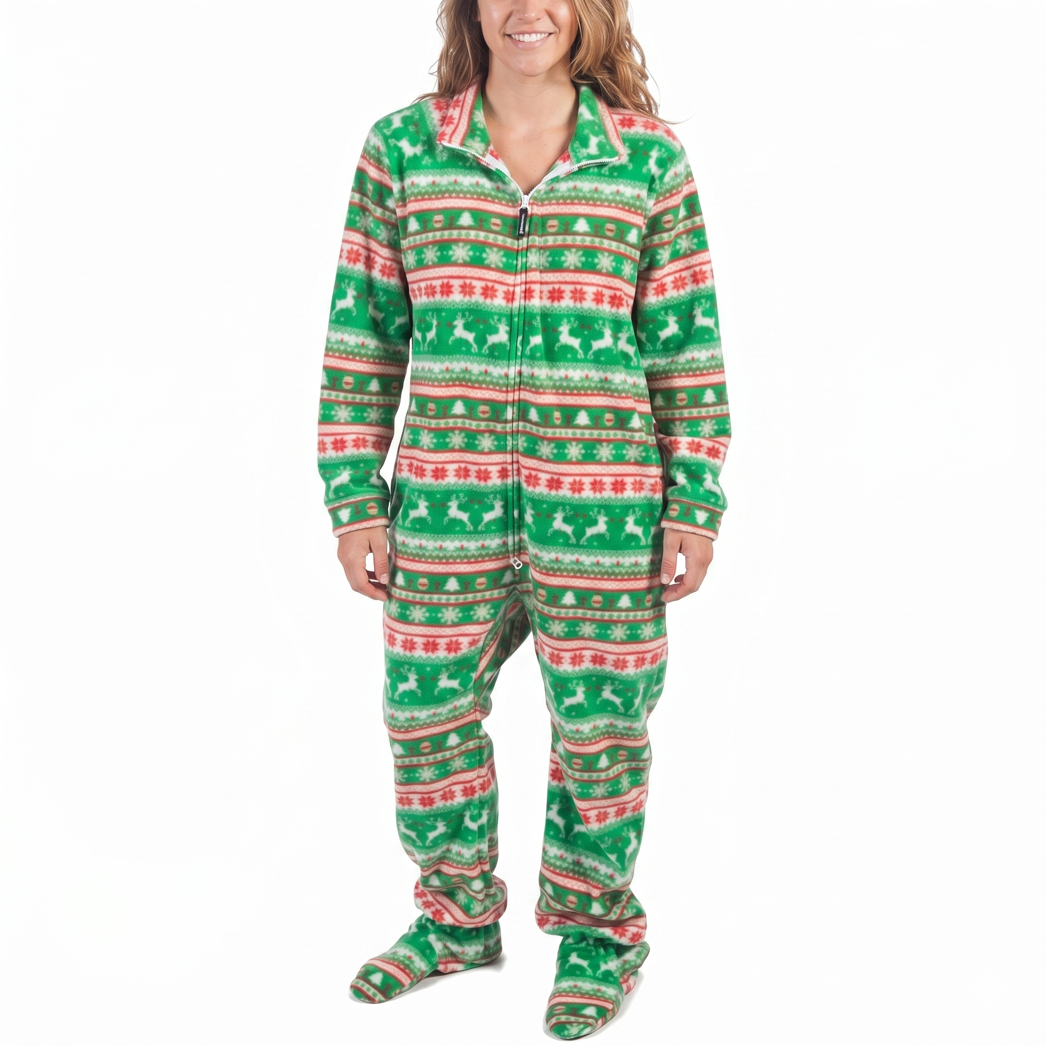 Hooded Fleece Lounge Pajama Onesie Jumpsuit