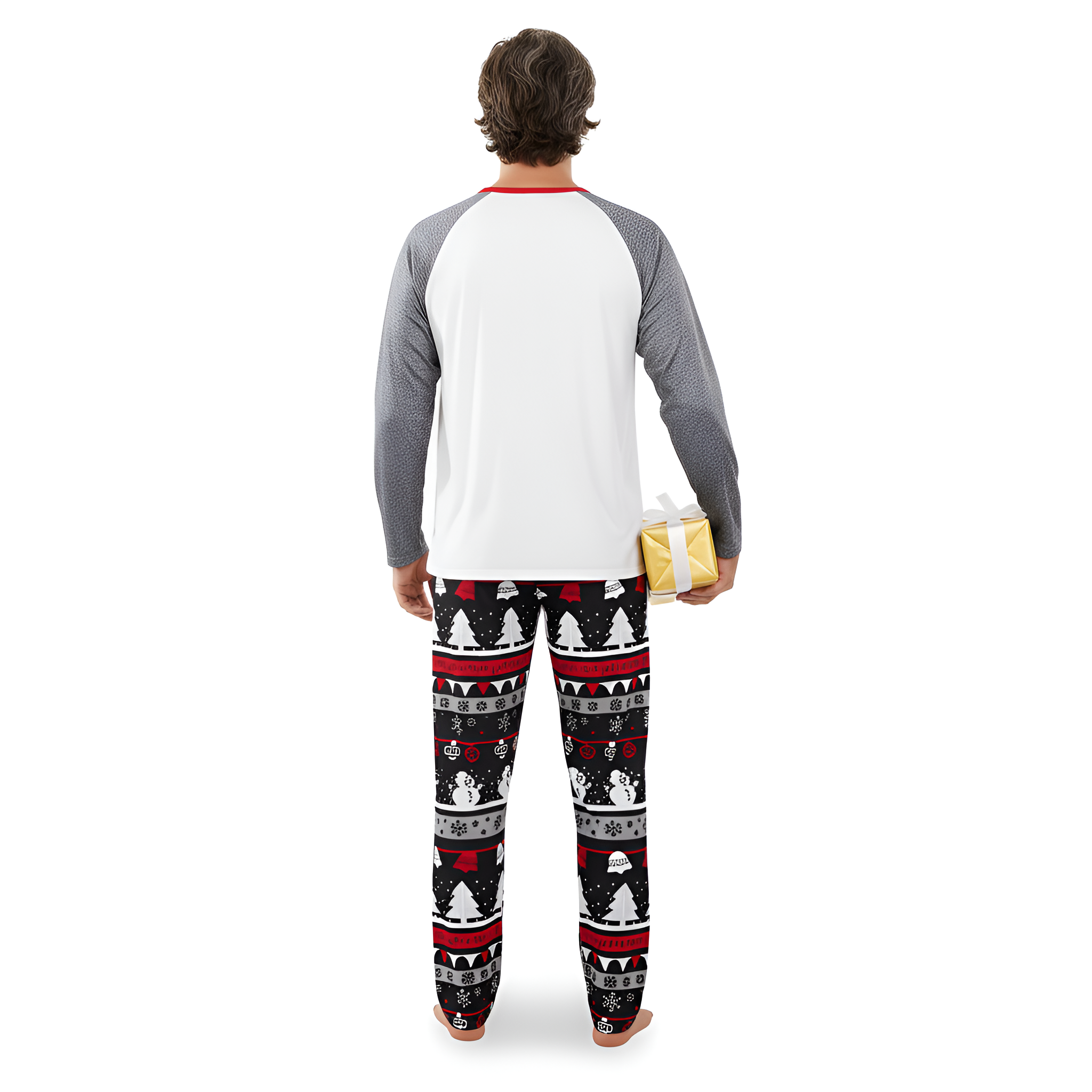 Tree And Snowflake Printed Merry Christmas Family Matching Pajama Set