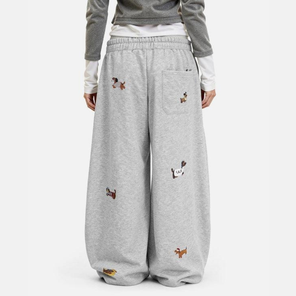 Graphic Print Leisure Wide Fit Trousers