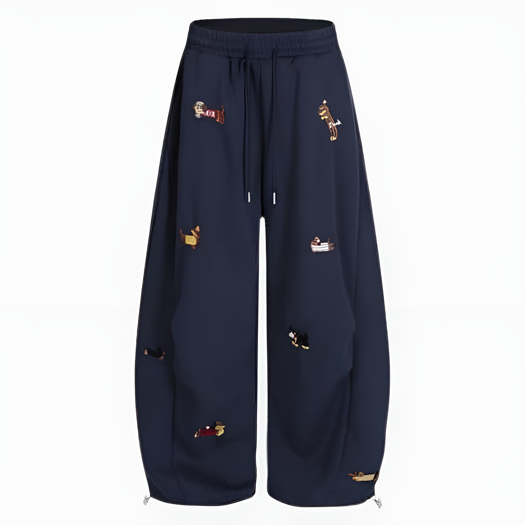 Graphic Print Leisure Wide Fit Trousers