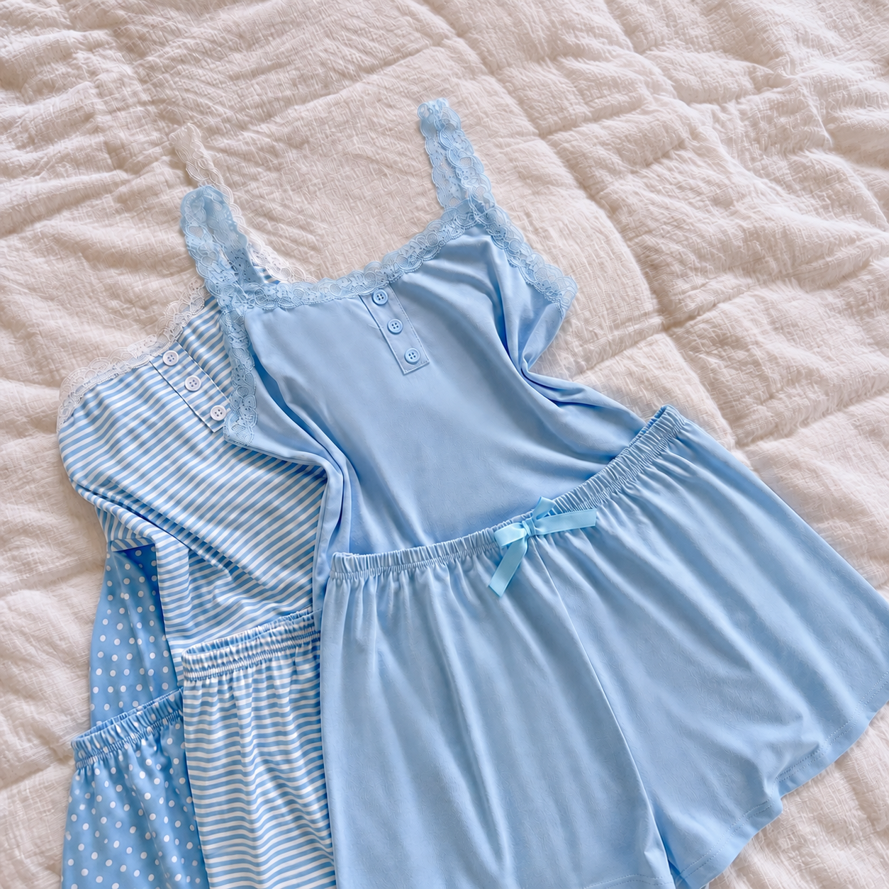 6 Pieces Floral Lace Camisole Pajama Set For Women