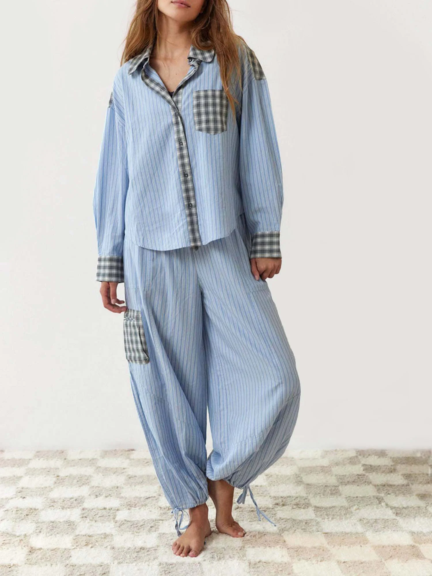 Loose Splice Pajama Set