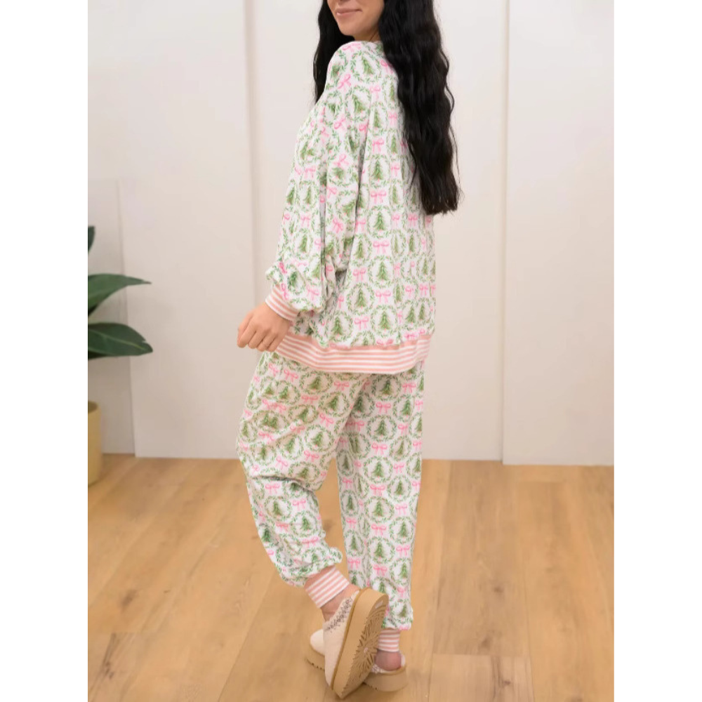 Festive Mama Claus Holiday Matching Pajama Set