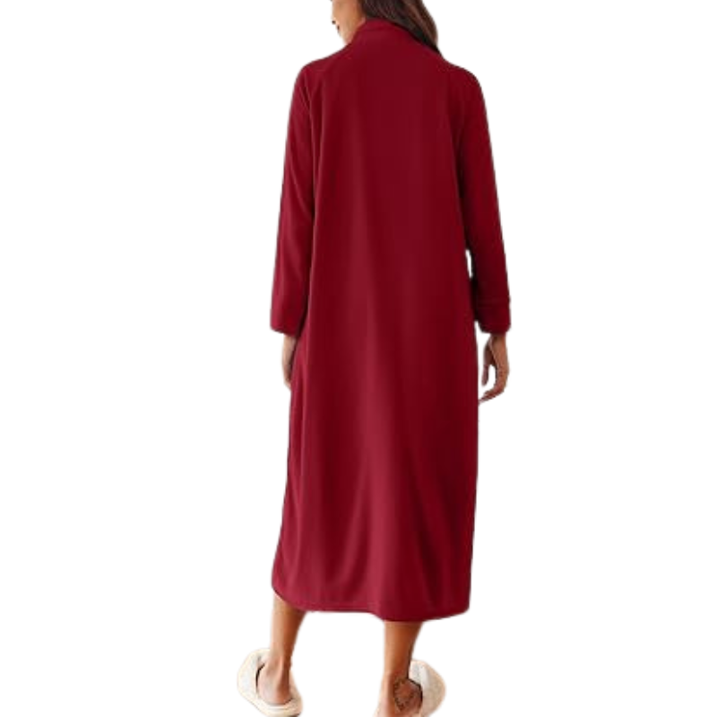 Long Sleeves Soft Bathrobe With Pockets For Women