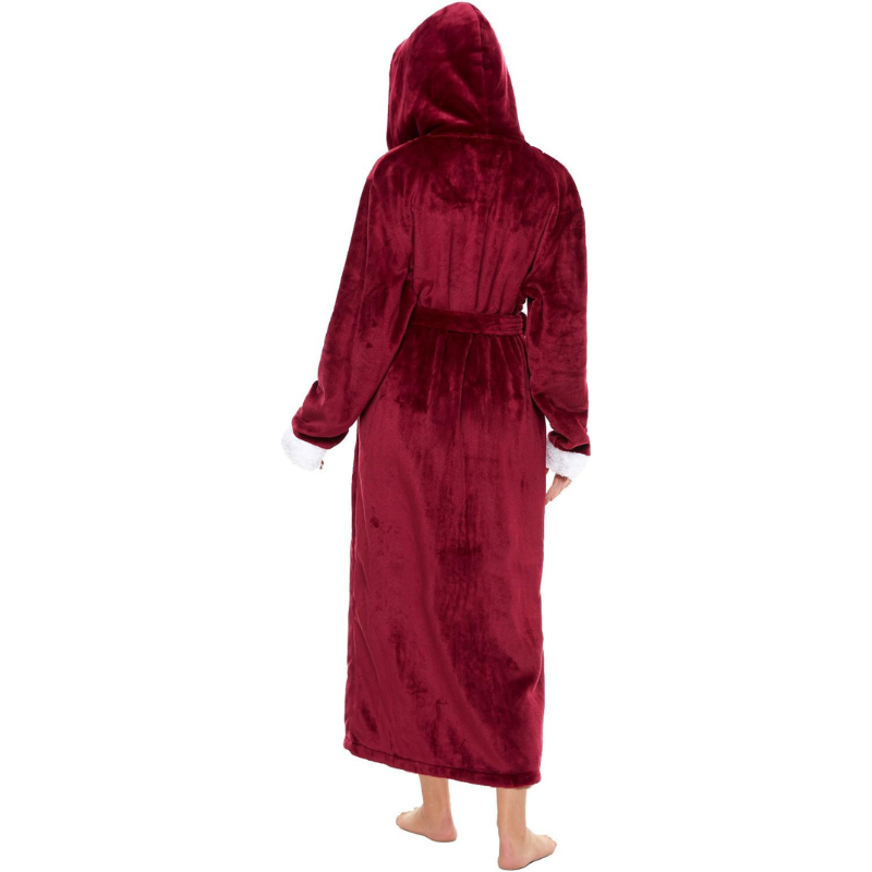 Cozy Hooded Bathrobe For Women