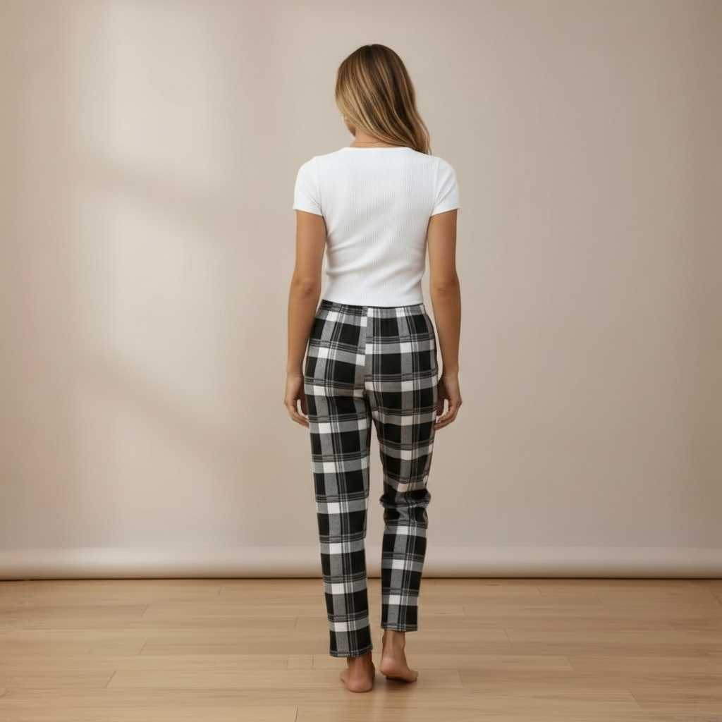 Plaid Lounge Pajama Pants for Women