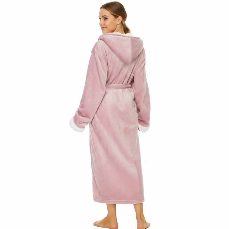 Cozy Hooded Bathrobe For Women