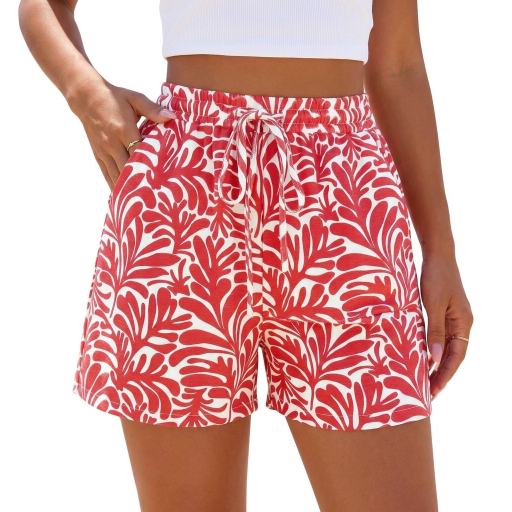 Plaid Beach Vacation Shorts For Women