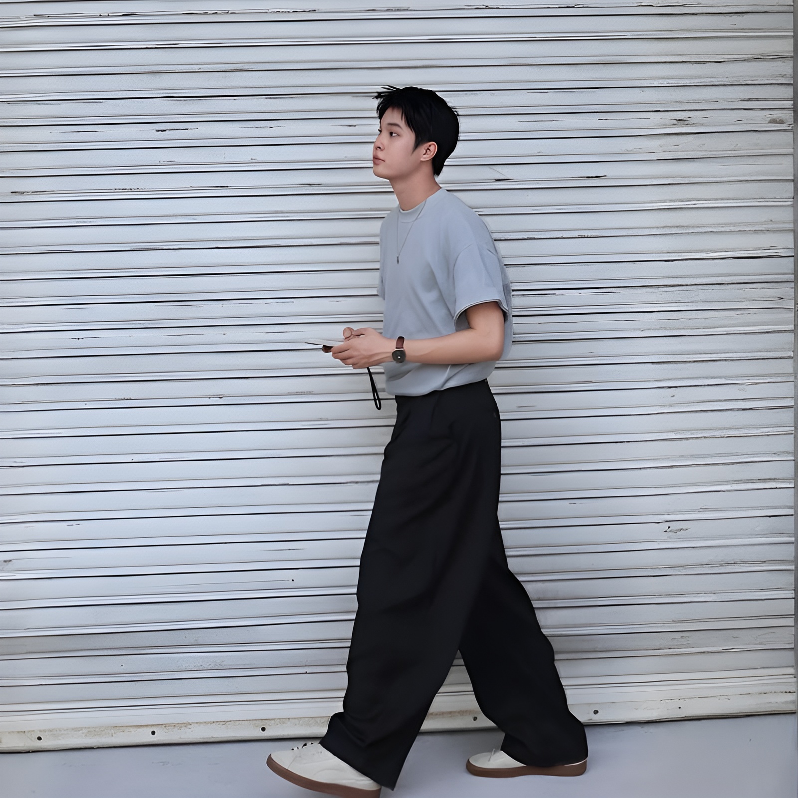 Pleated Oversized Structured Pants For Daily Use
