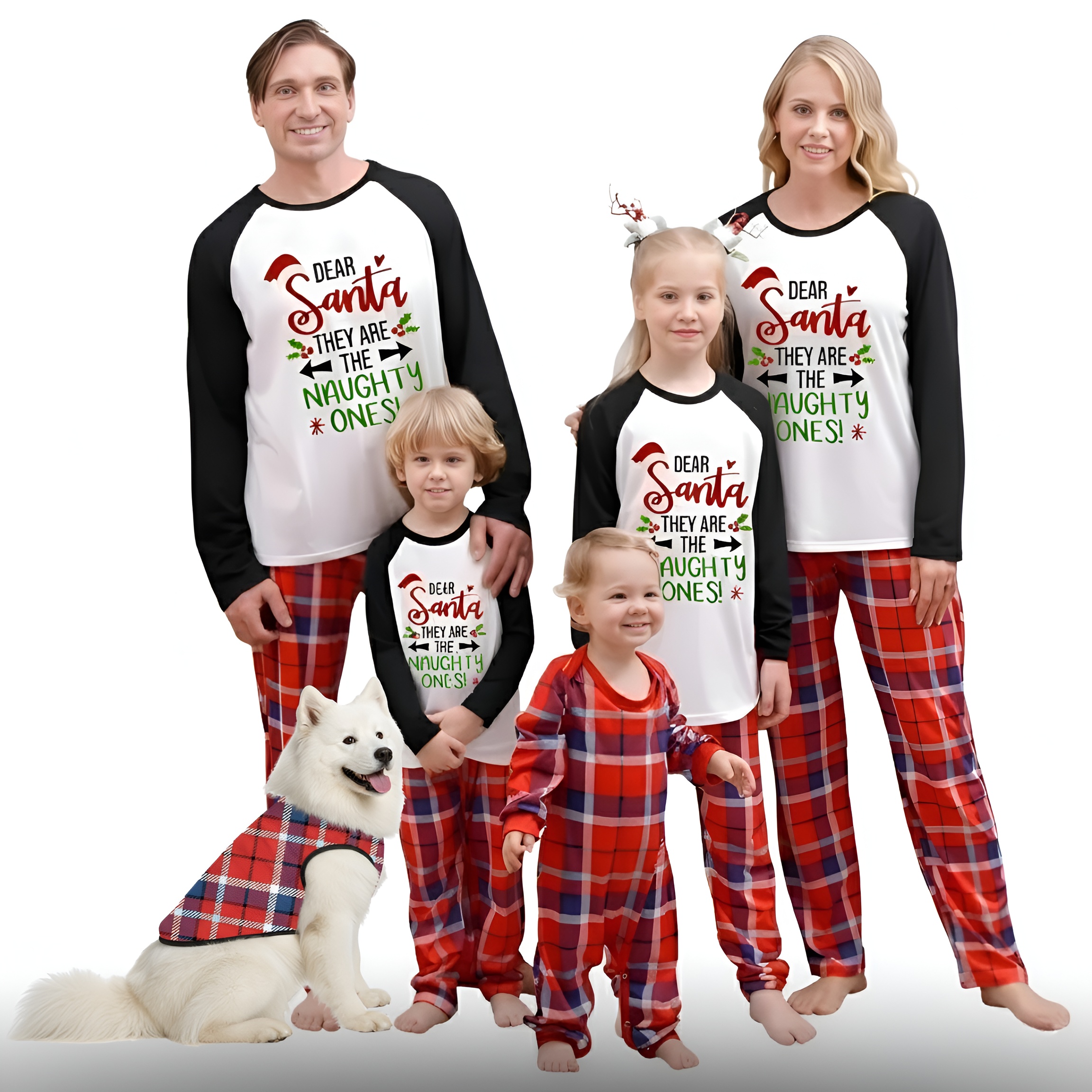 Printed Family Matching Plaid Pajama Set