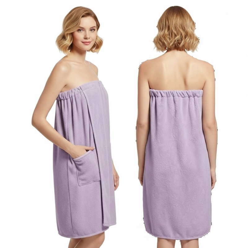 Soft Wrap Towel With Adjustable Closure For Women