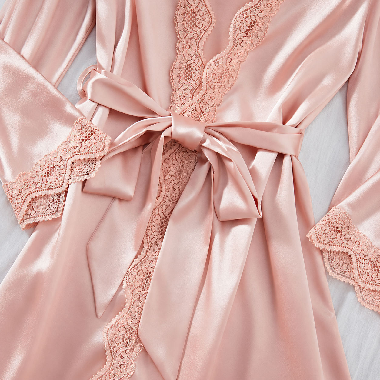 4 Pieces Long Sleeve Robe Pajama Set For Women