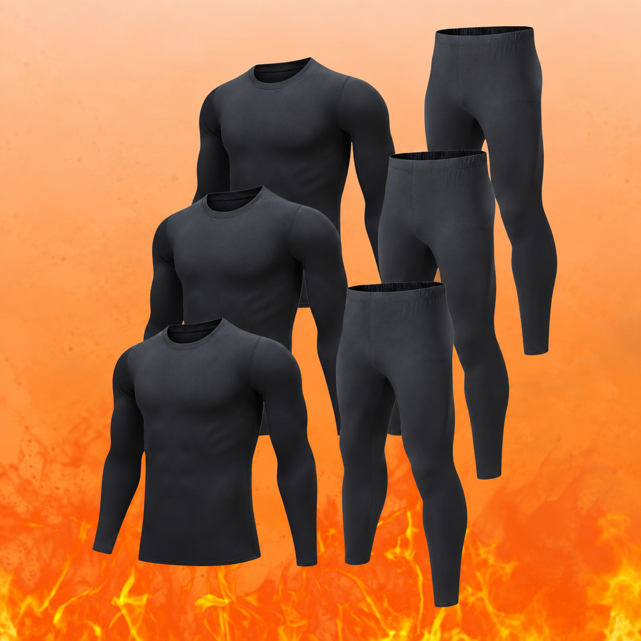 6 Pieces Thermal Underwear Set For Men