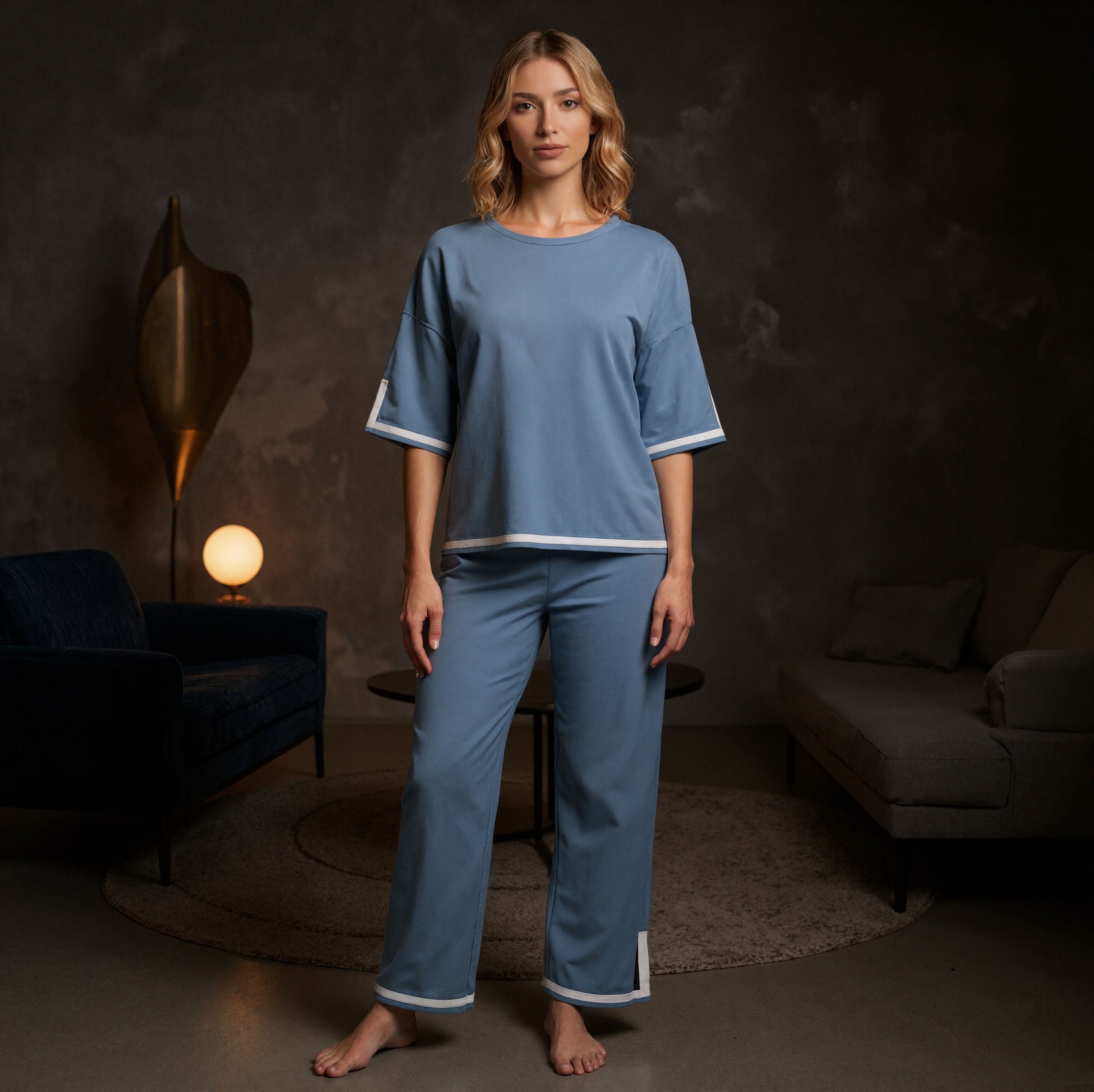 Stretch Knit Lounge Pajama Set