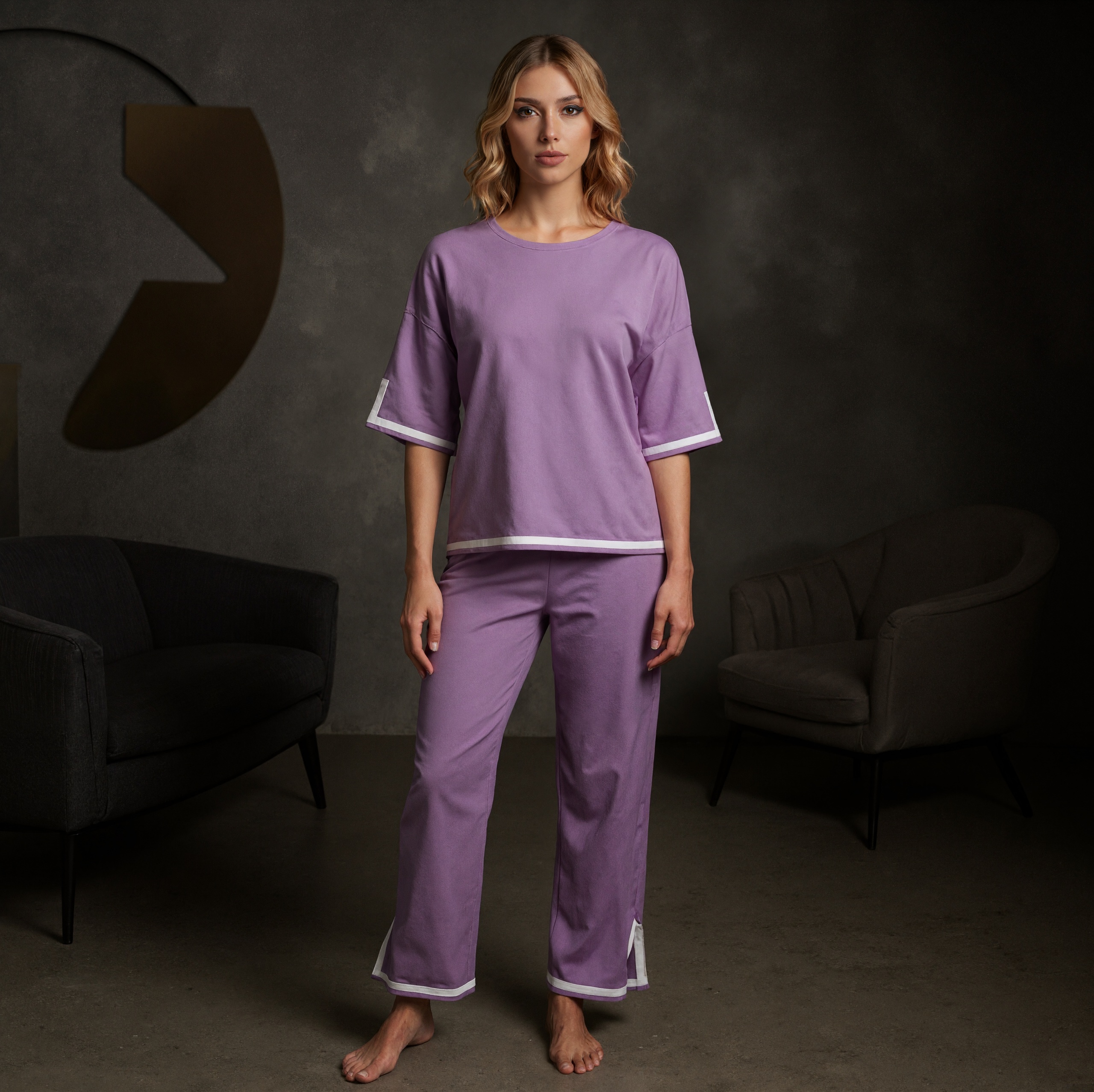 Stretch Knit Lounge Pajama Set
