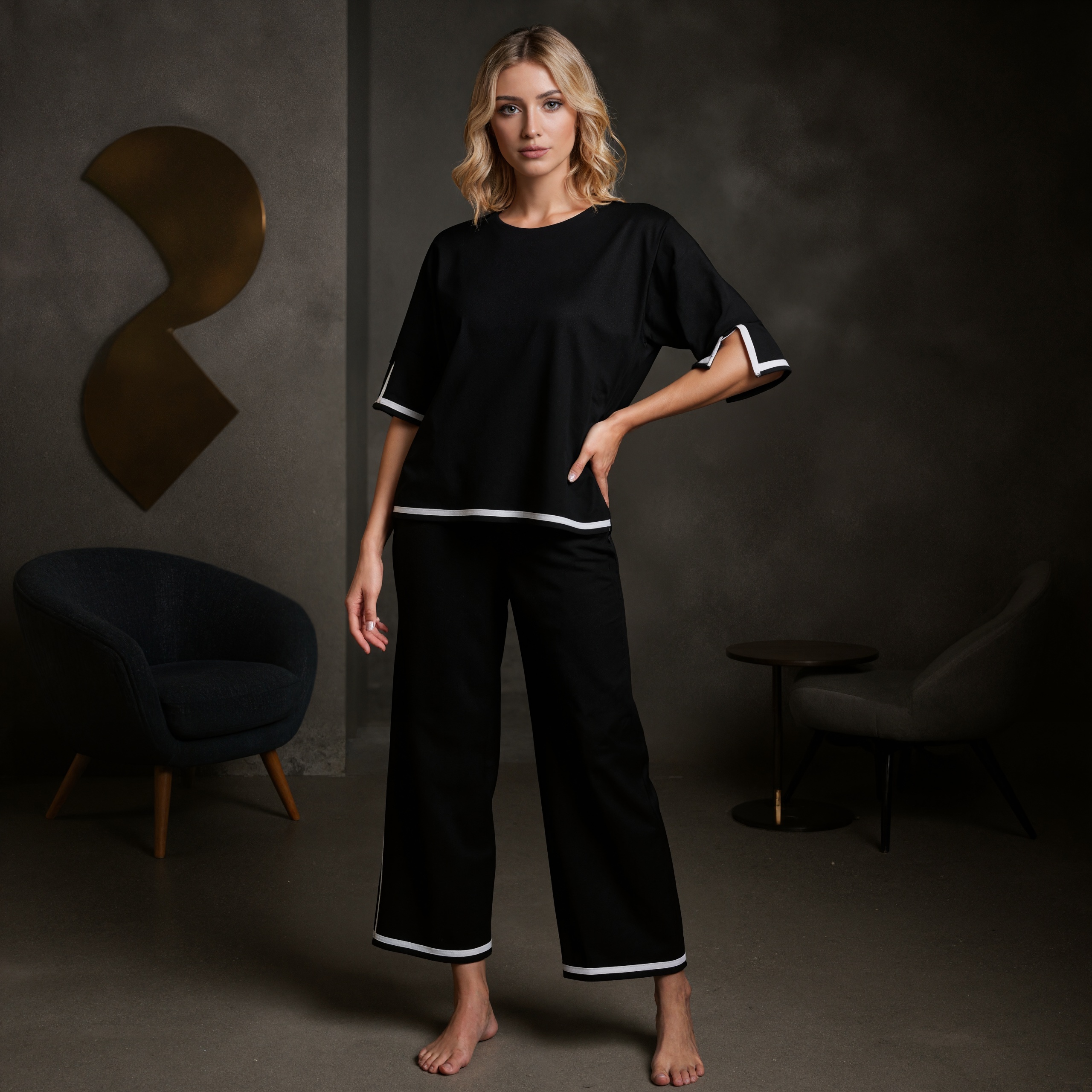 Stretch Knit Lounge Pajama Set