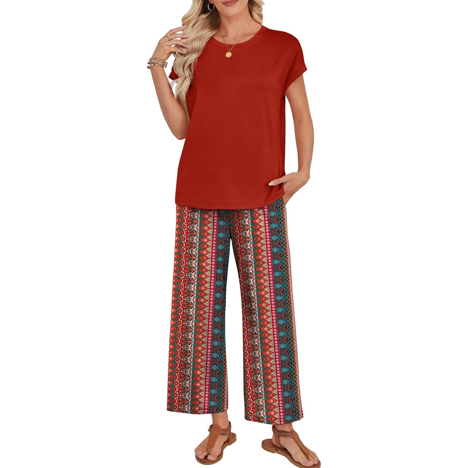 Summer Two Piece Lounge Sets For Women Travel Outfits