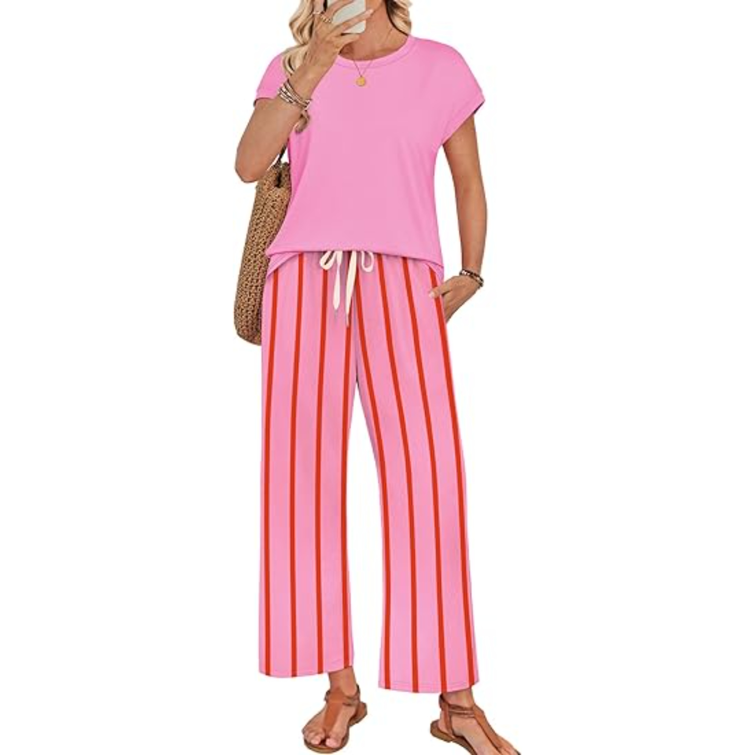 Summer Two Piece Lounge Sets For Women Travel Outfits