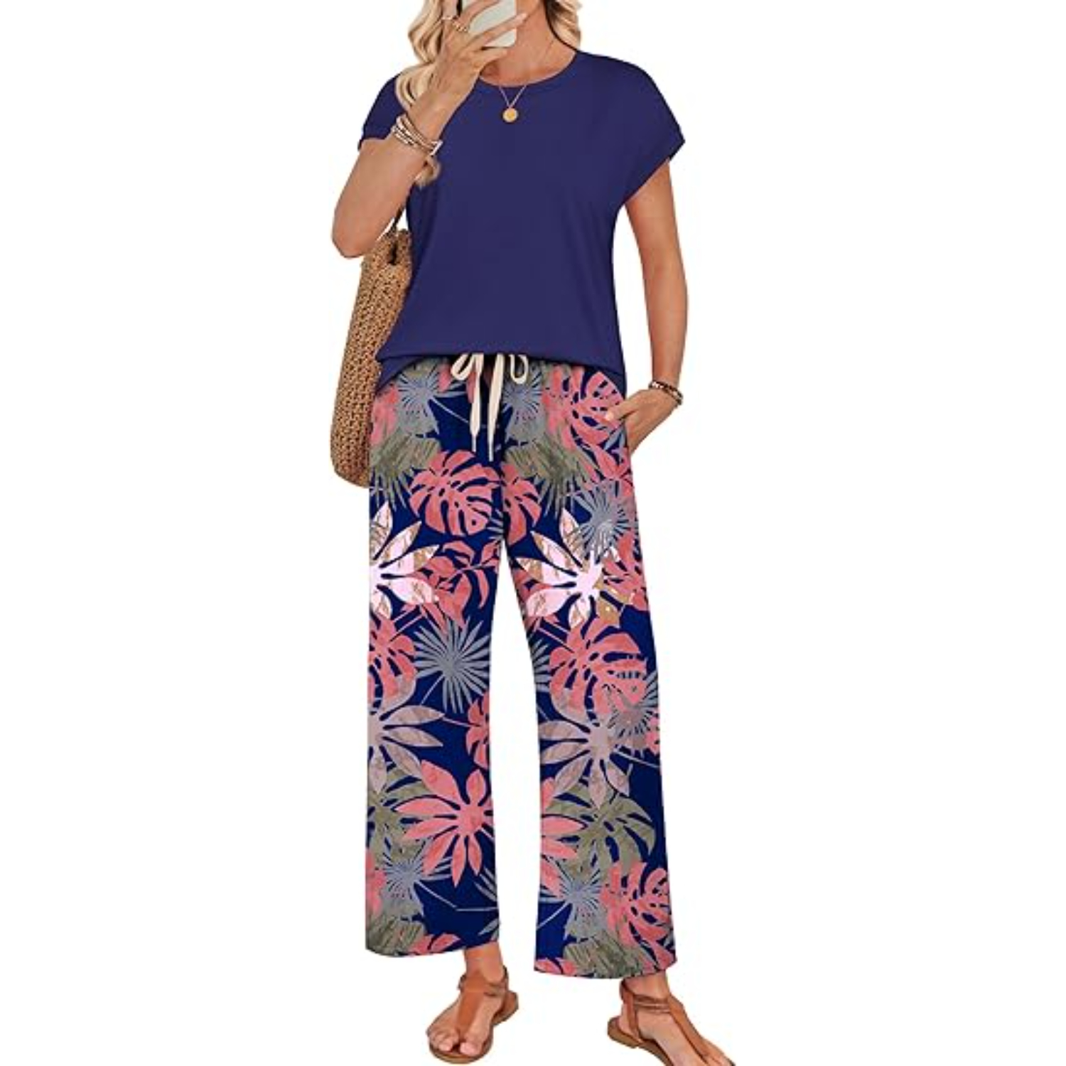 Summer Two Piece Lounge Sets For Women Travel Outfits
