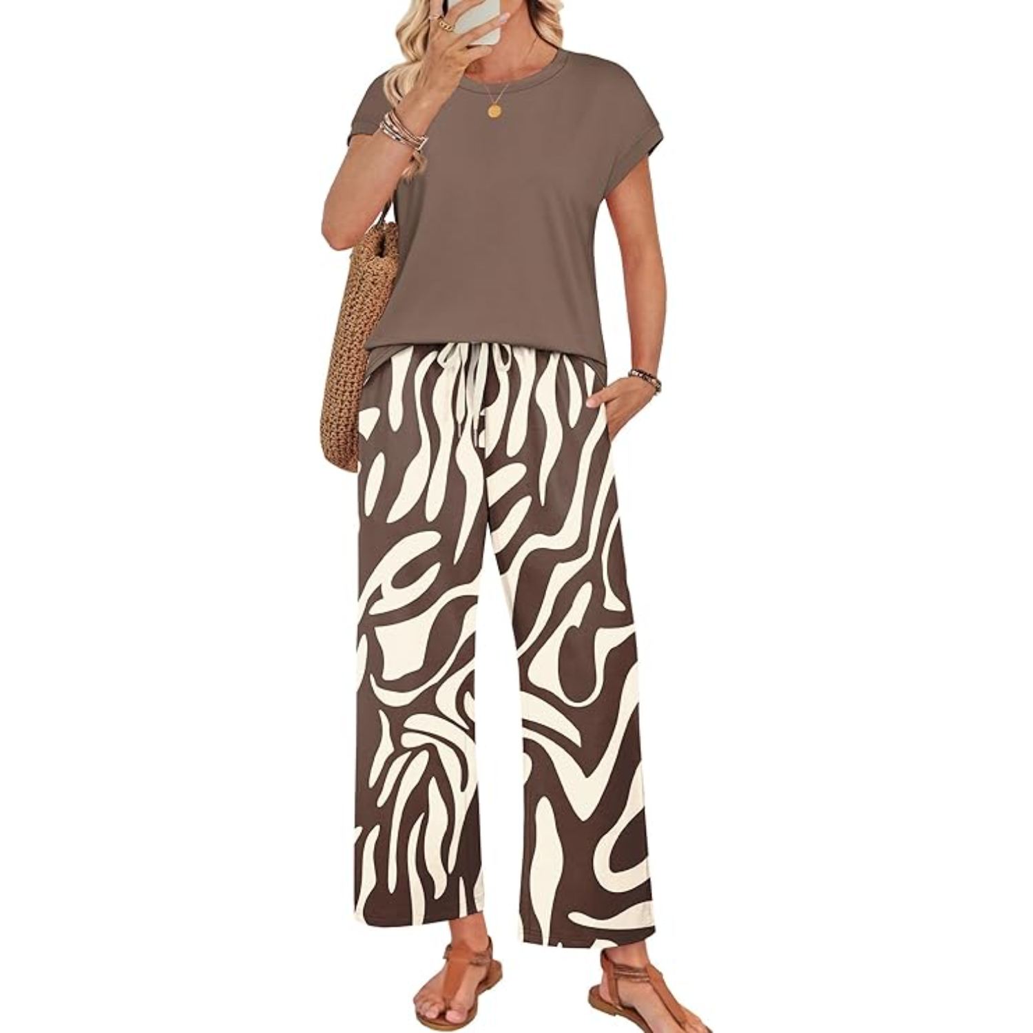 Summer Two Piece Lounge Sets For Women Travel Outfits