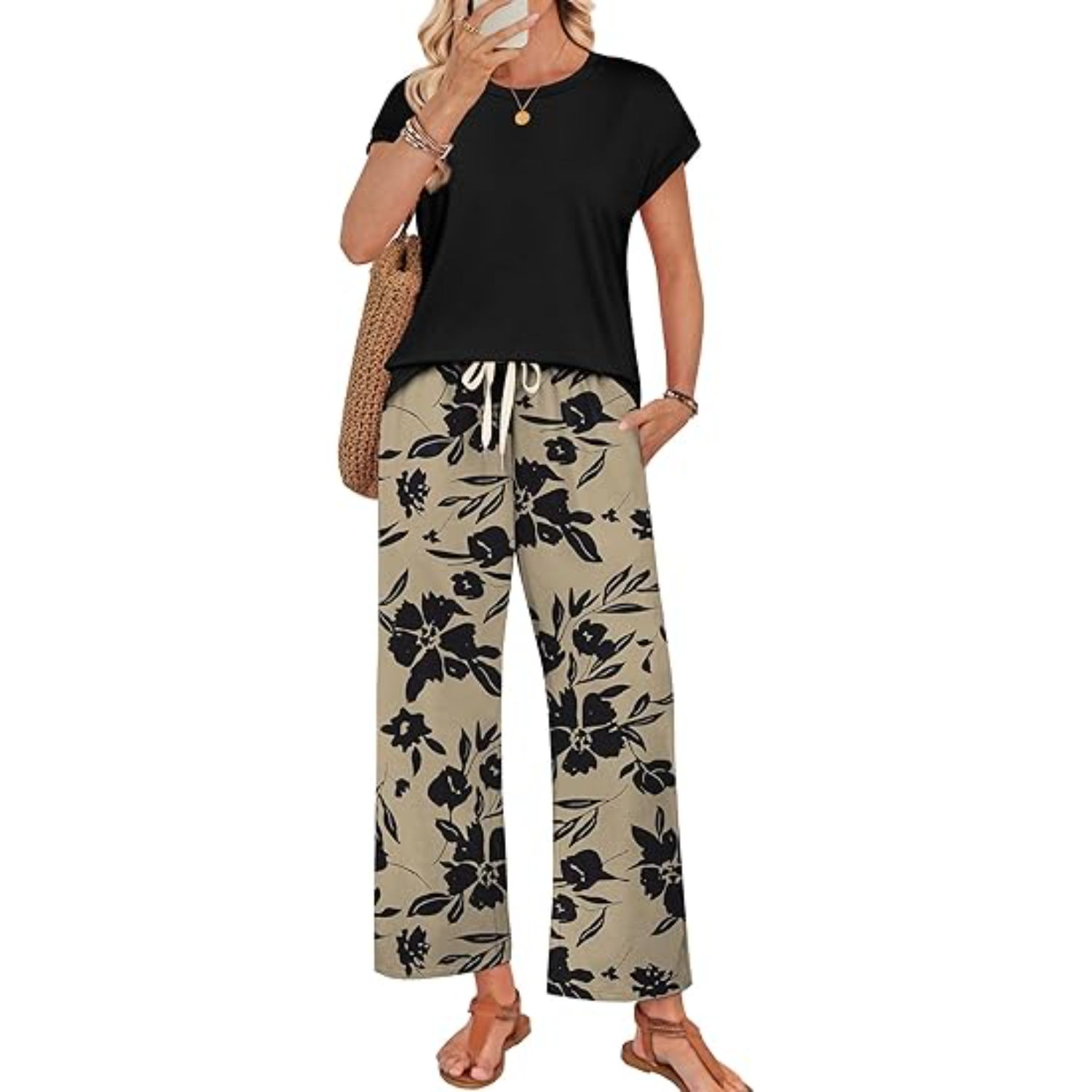 Summer Two Piece Lounge Sets For Women Travel Outfits