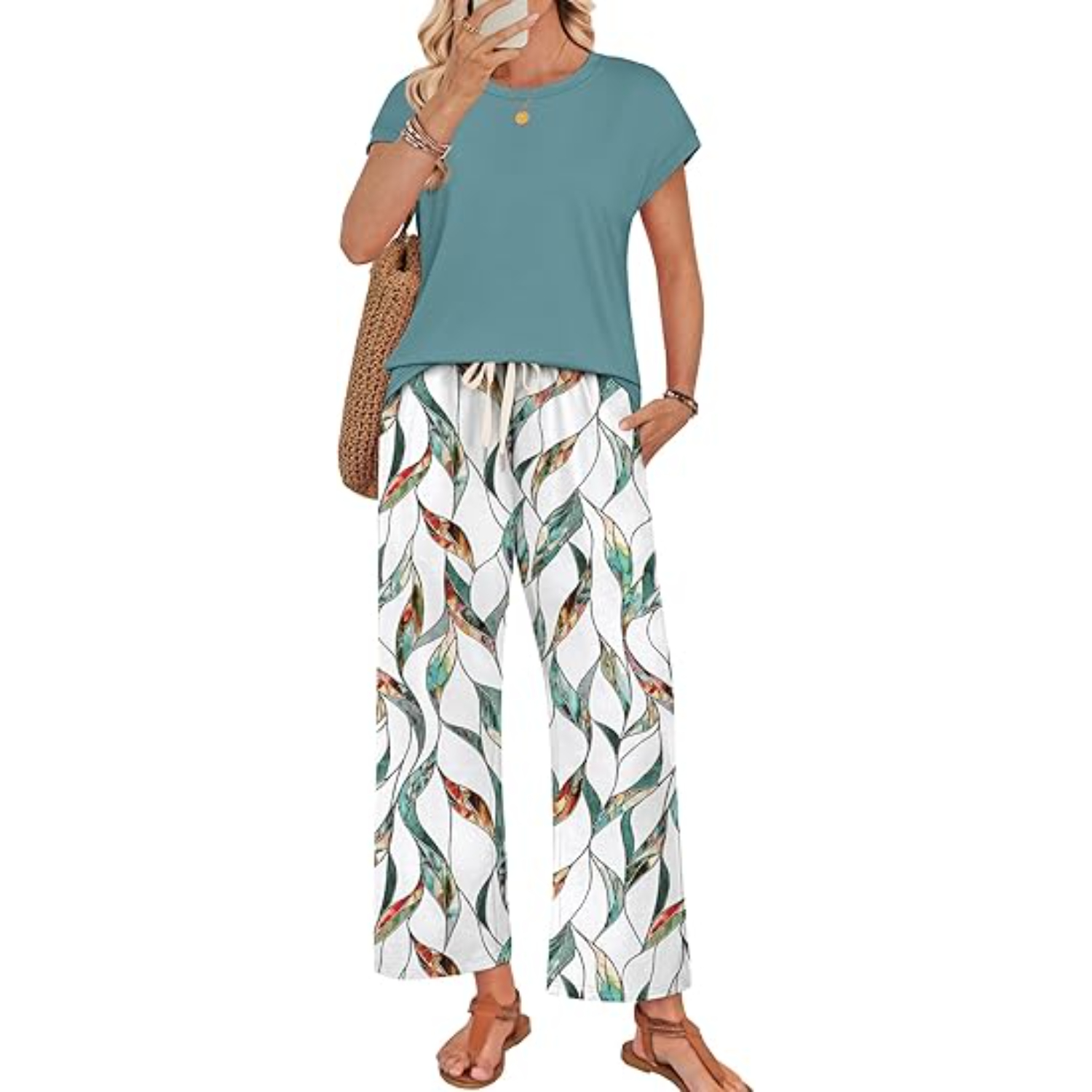 Summer Two Piece Lounge Sets For Women Travel Outfits
