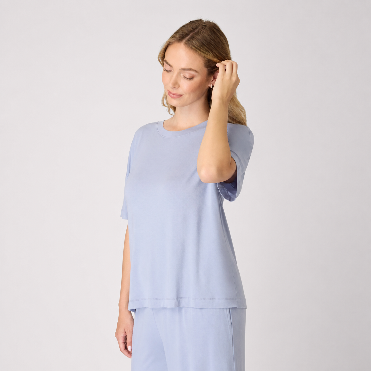 T Shirt And Pants Loungewear Pajama Set With Pockets For Women
