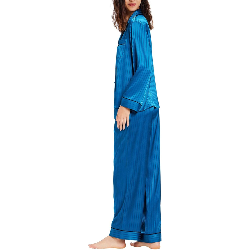 Two Piece Button Down Sleepwear Pajama Sets For Women