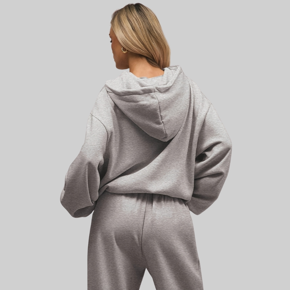 Two Piece Oversized Hoodie And Loose Fit Sweatpants Set With Pockets For Women
