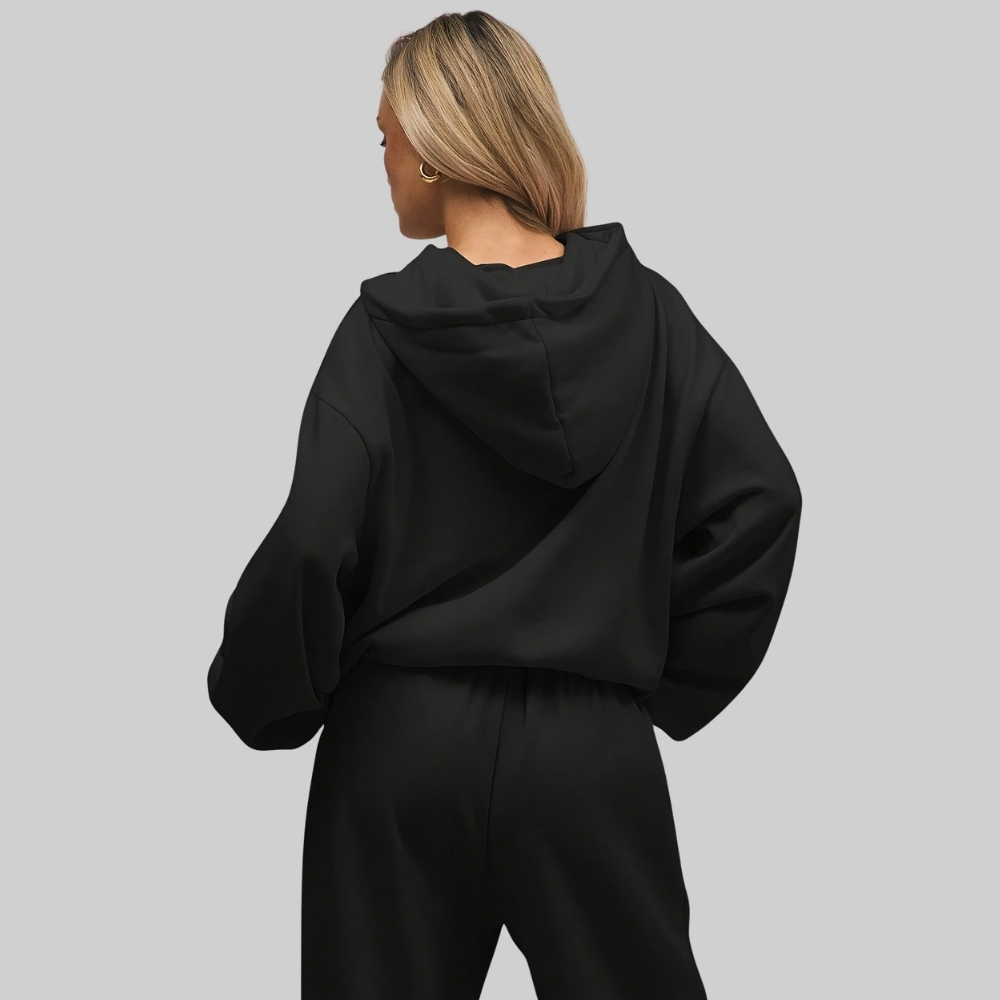 Two Piece Oversized Hoodie And Loose Fit Sweatpants Set With Pockets For Women