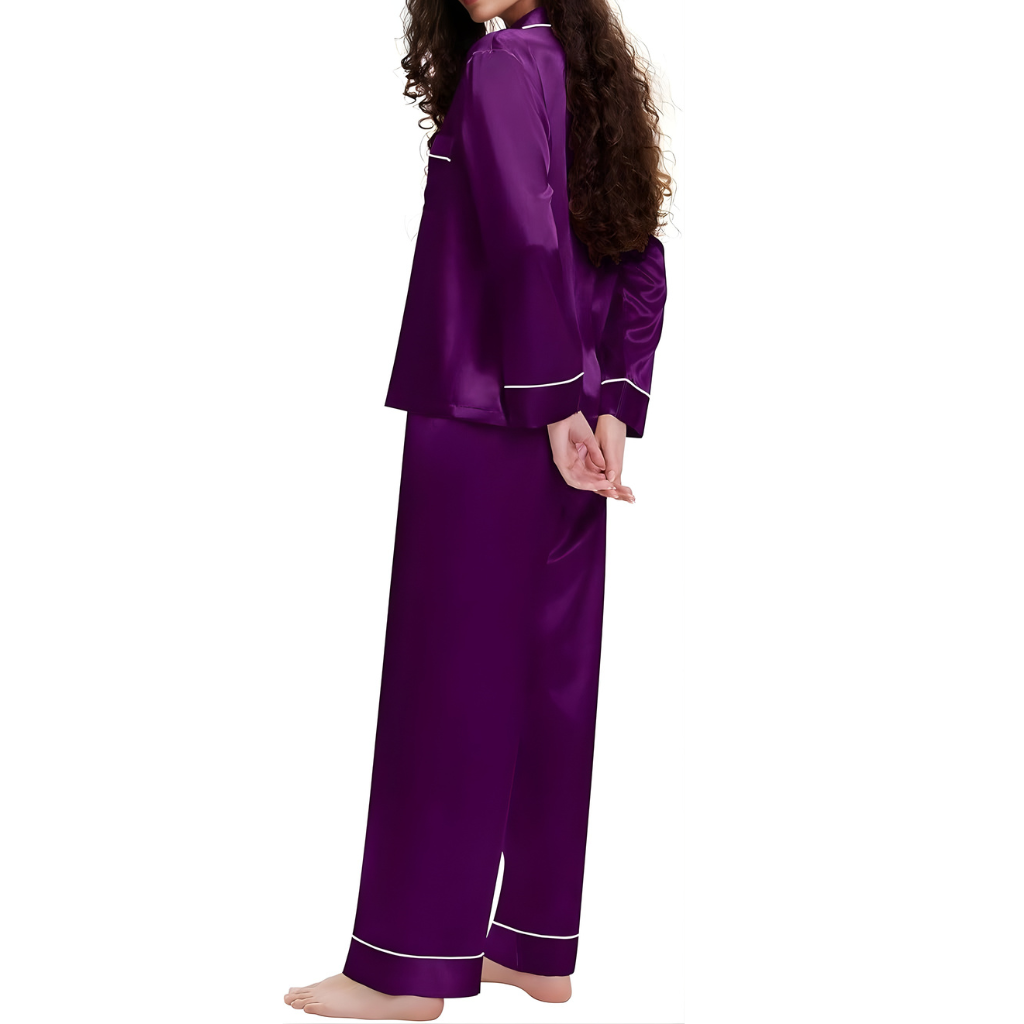 Two Piece Button Down Sleepwear Pajama Sets For Women